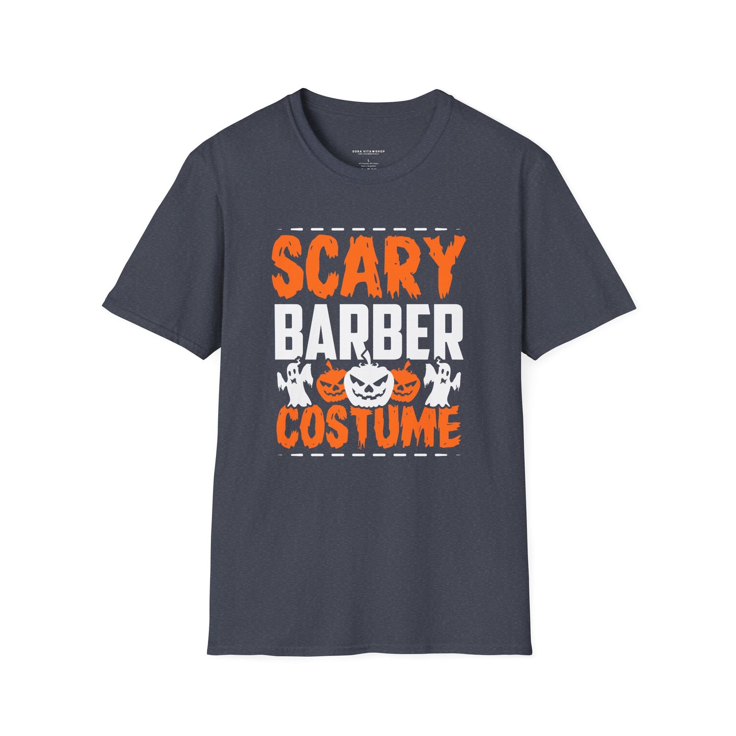Halloween Scary Barber Tee – Funny Spooky Costume Shirt for Parties, Barbers & Hair Enthusiasts