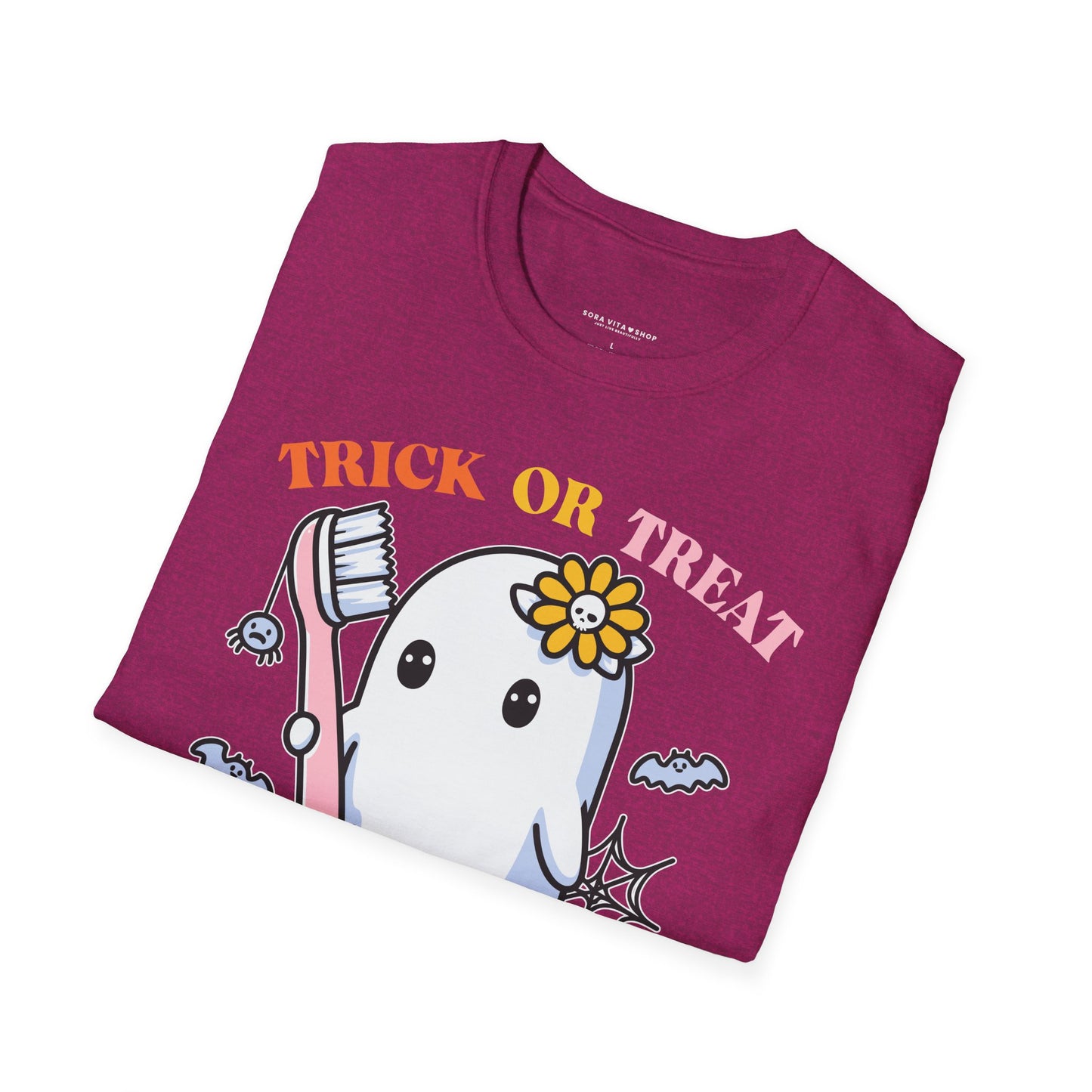 Halloween Tooth Care Ghost Tee – Fun Spooky Season Shirt for Kids & Adults, Trick‑or‑Treat & Party Ready