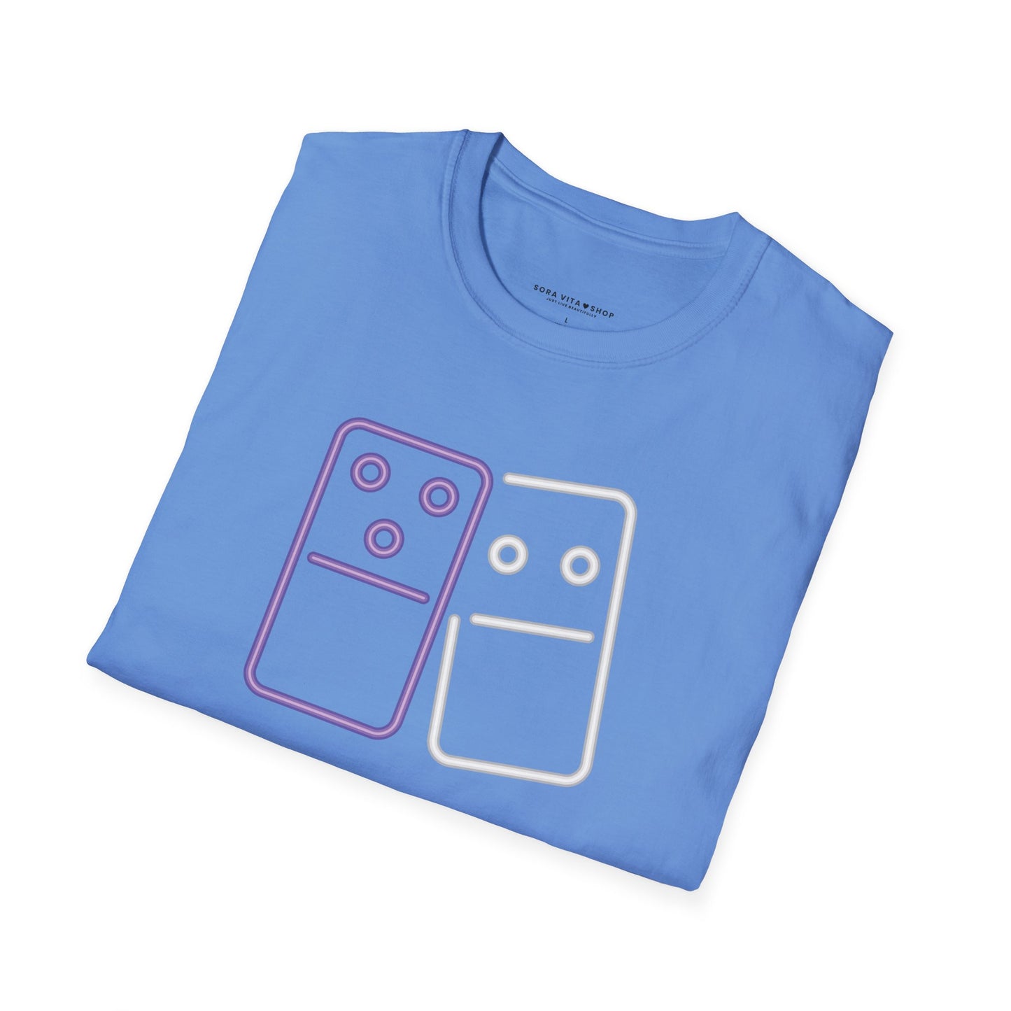 Playful Dominoes T‑Shirt Unisex Softstyle Tee for Game Nights, Fall Fun & Birthday Gifts