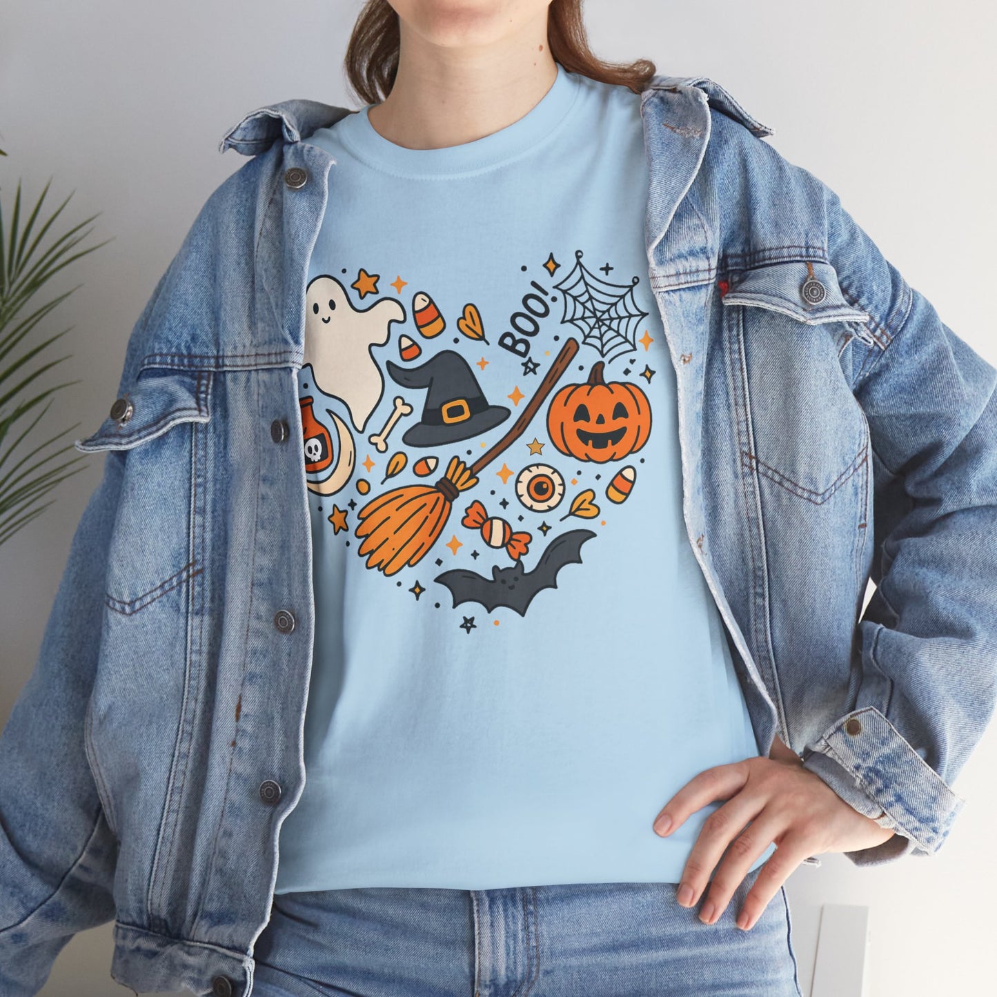 Spooky‑Sweet Halloween Heart Tee | Unisex Heavy Cotton Comfort for Trick‑or‑Treat & Fall Fun