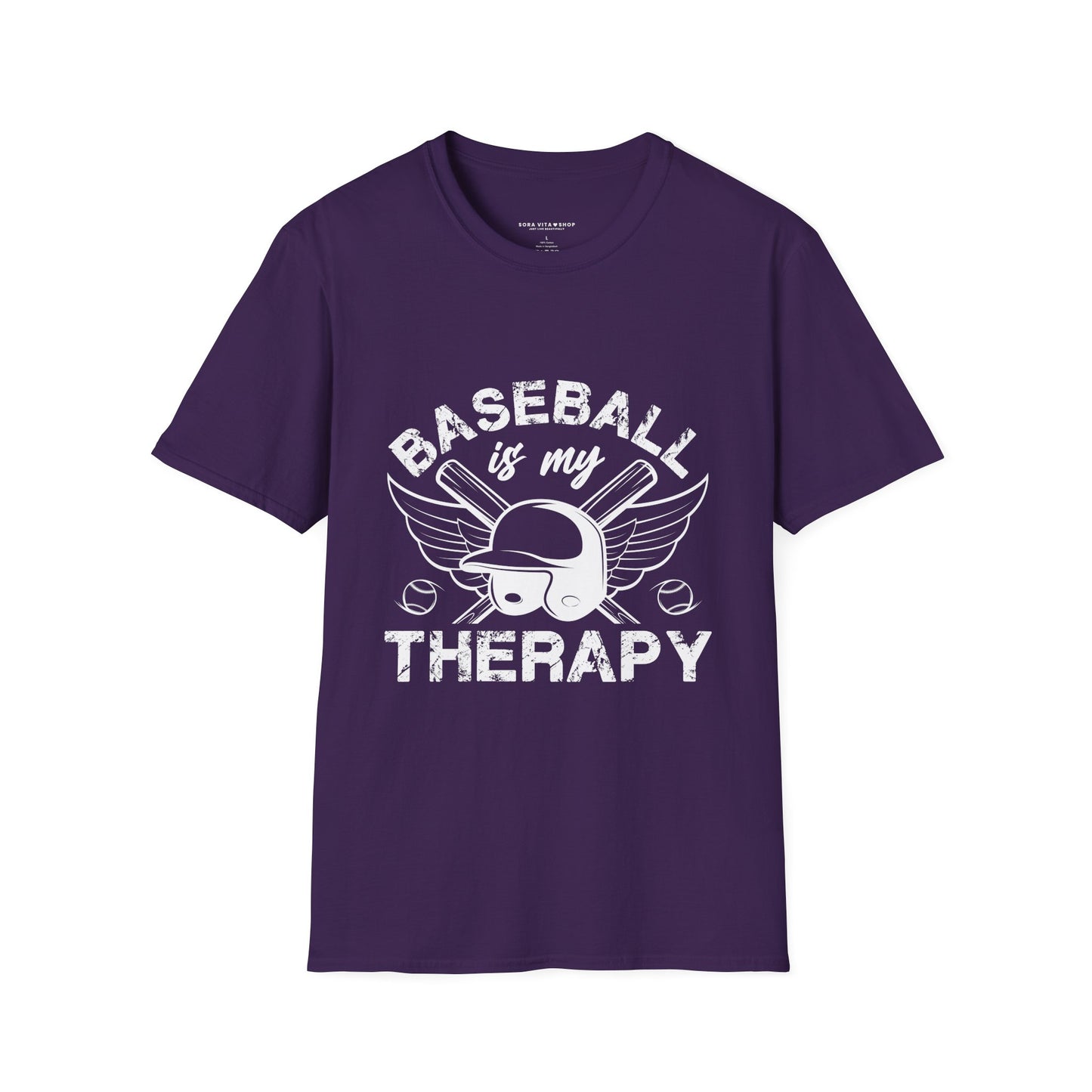 Baseball Therapy Softstyle Tee – All‑Day Comfort, Game‑Day Energy, Perfect Gift for Baseball Lovers