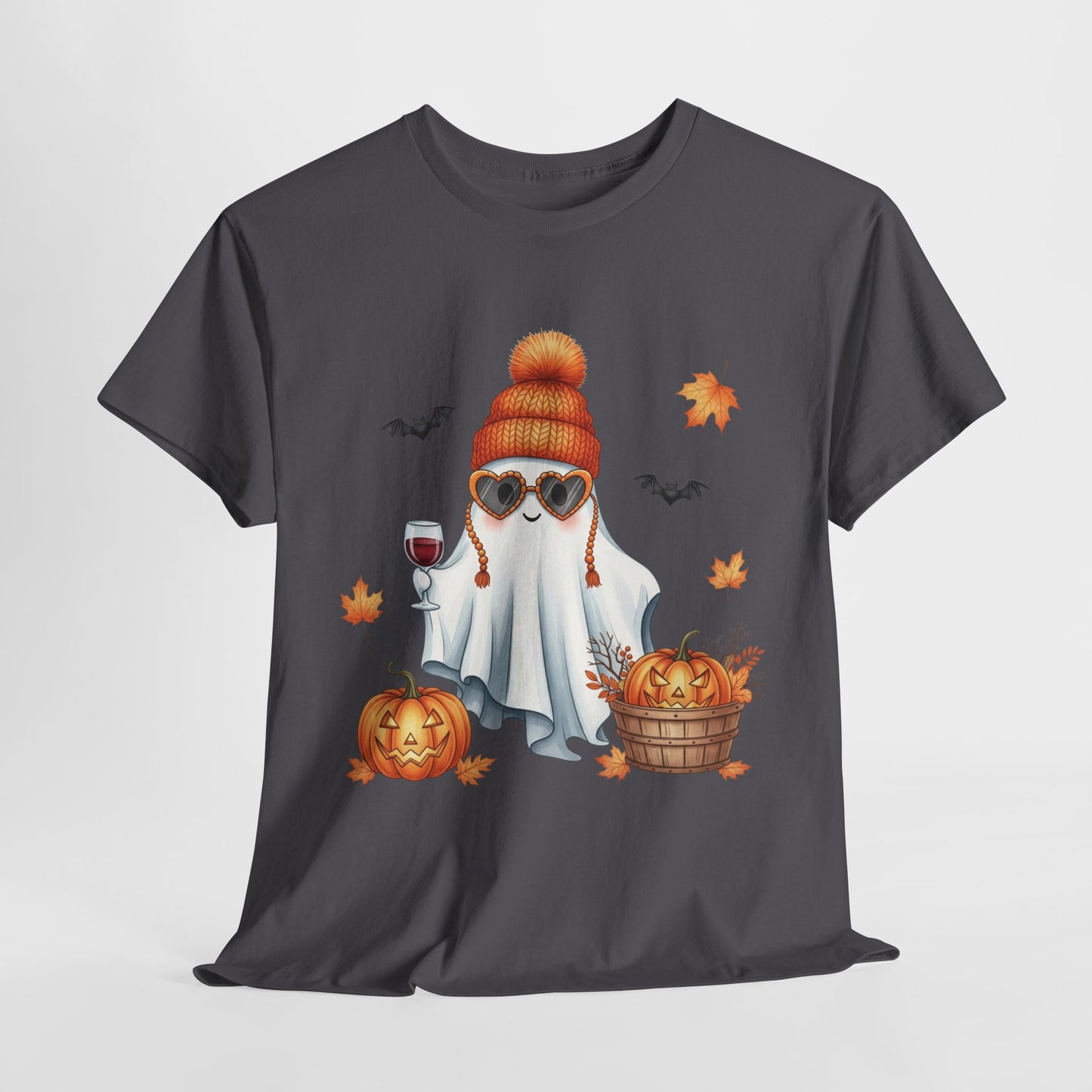 Spooky‑Cute Ghost Halloween Tee | Unisex Heavy Cotton Comfort for Fall Fun & Festive Vibes