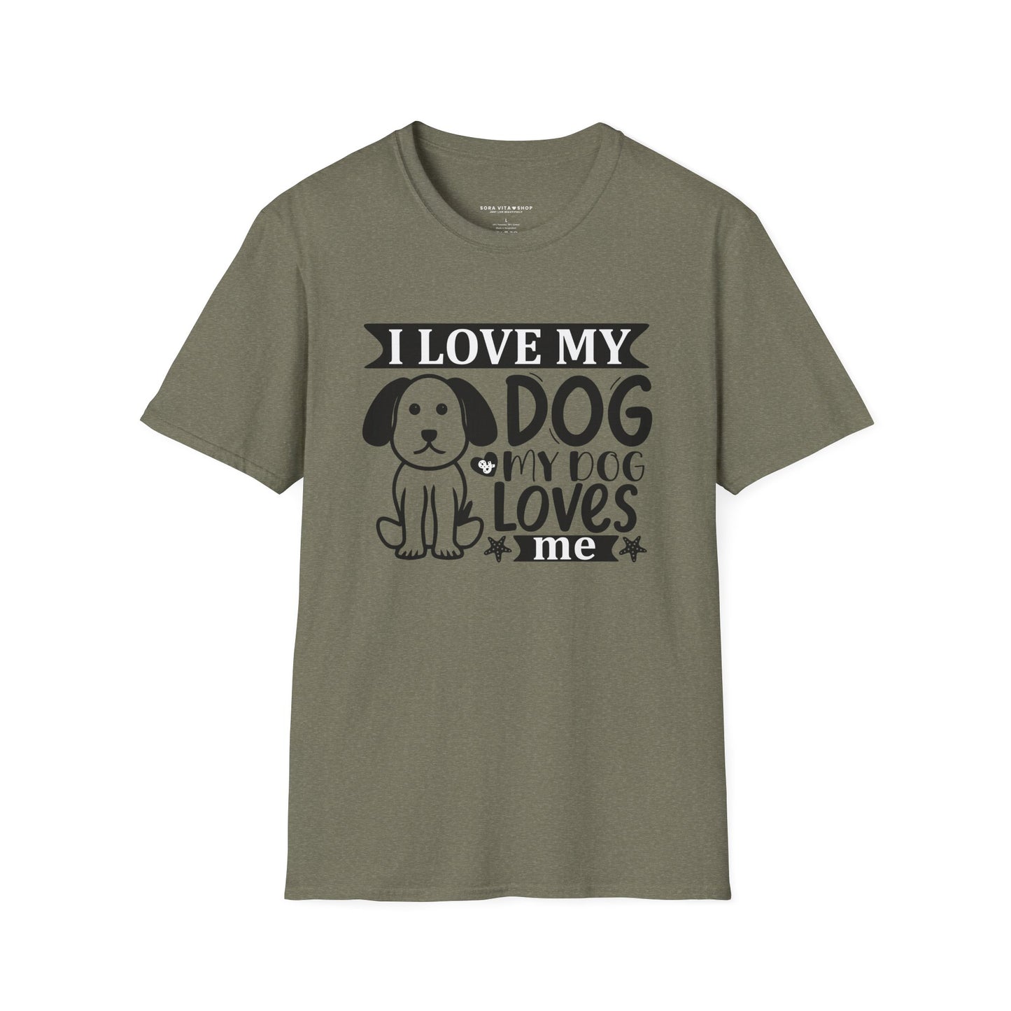 I Love My Dog Softstyle T‑Shirt | Cute Unisex Graphic Tee for Dog Moms, Pet Owners & Everyday Comfort