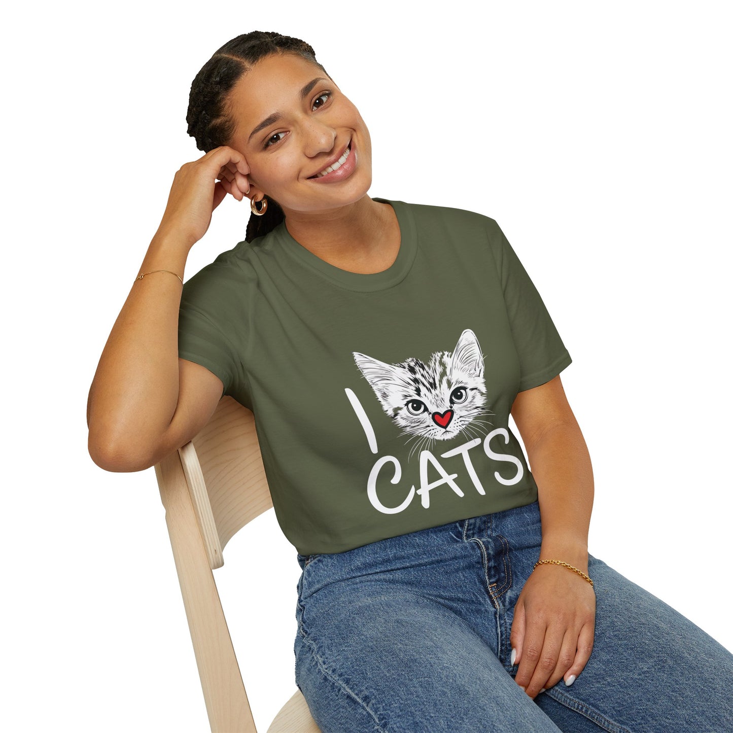 I CATS Funny Tee | Softstyle Comfort for Cat Lovers, Pet Owners & Everyday Durability
