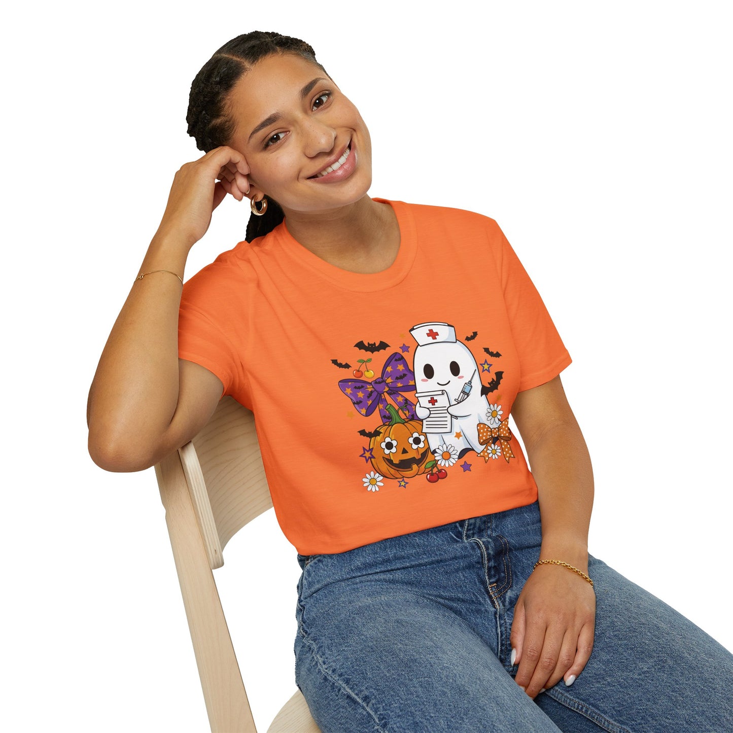 Halloween Ghost Tee – Cute & Spooky Unisex Shirt for Trick‑or‑Treat Fun and Fall Festivities