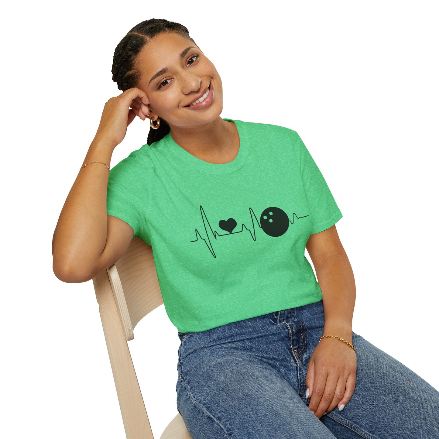 Heartbeat Bowling Softstyle Tee – All‑Day Comfort, Game‑Day Energy, Perfect Gift for Bowlers & Alley Legends