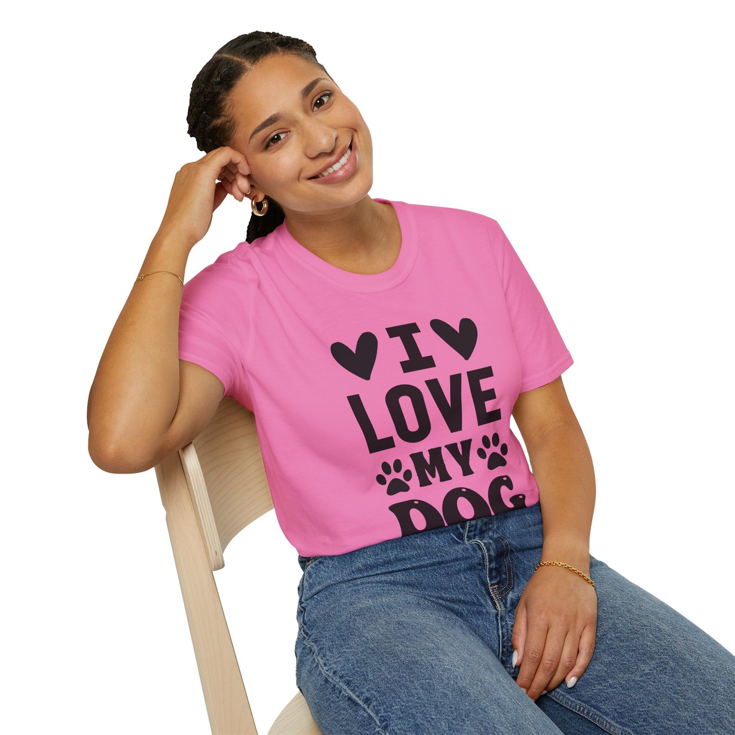 I Love My Dog Softstyle Tee | Unisex Comfort for Pet Parents, Dog Moms & Everyday Animal Lovers