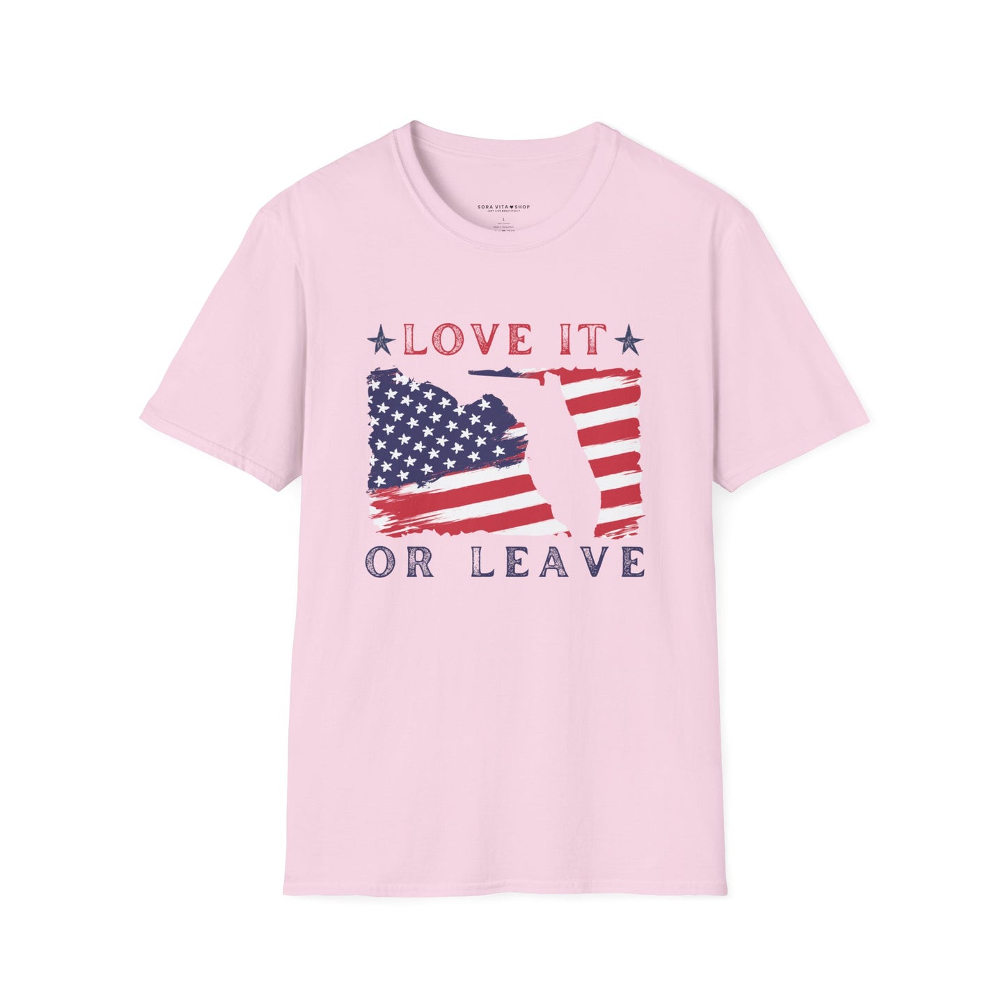 Love It or Leave Softstyle Tee – Bold USA Pride, All‑Day Comfort, Perfect for Patriots & Independence Day Celebrations