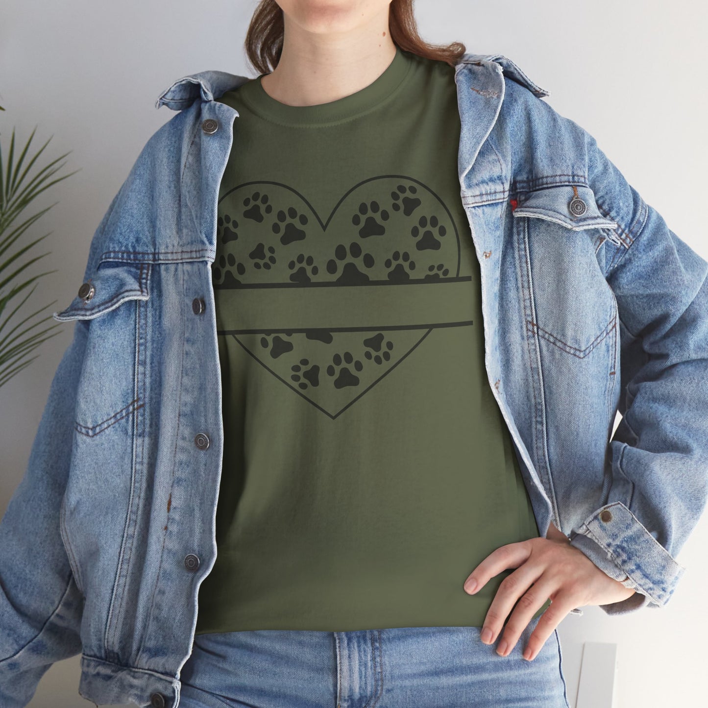 Paw Print Love Tee – Heart Paw Design Shirt for Proud Pet Parents, Dog Moms & Animal Lovers