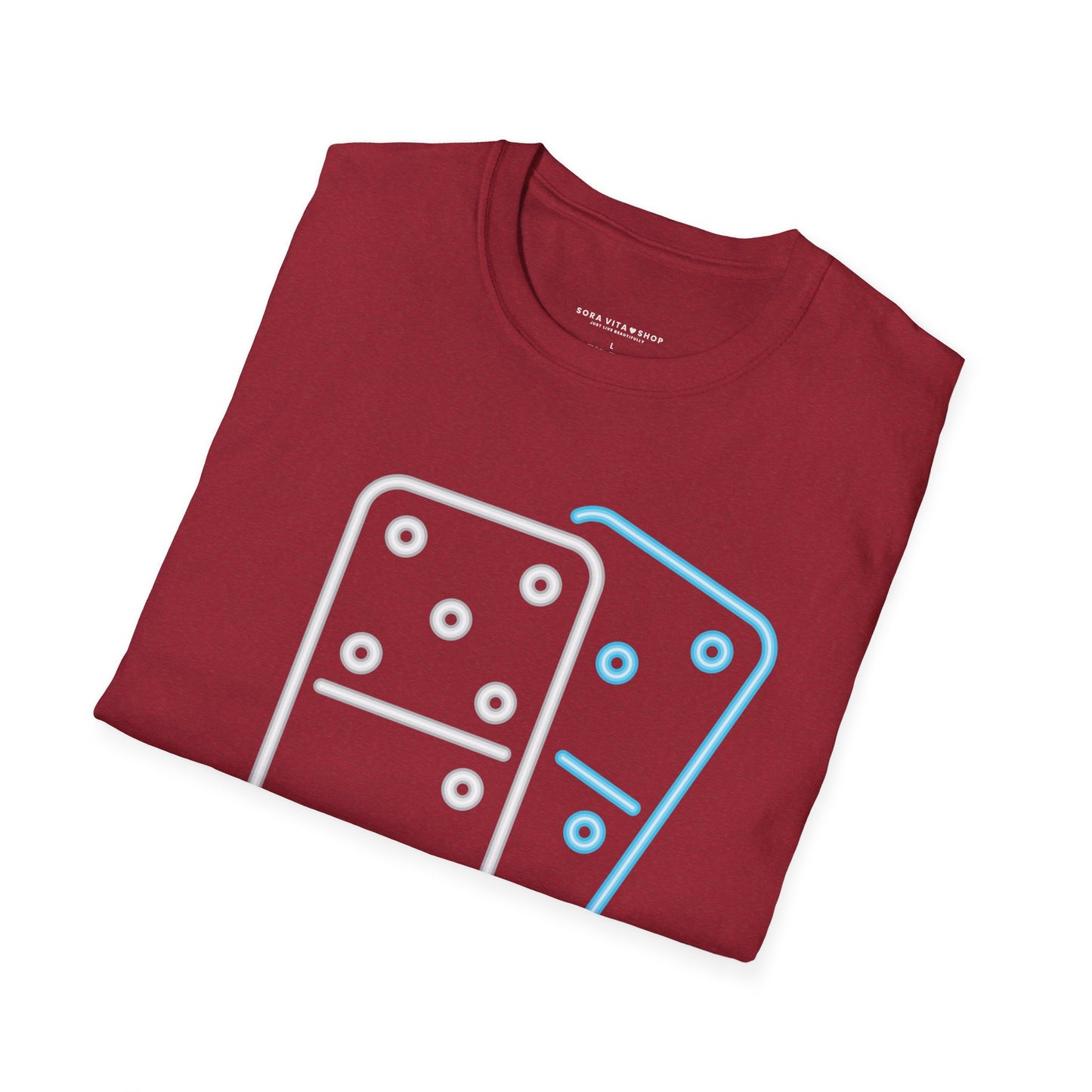 Domino Game Night T‑Shirt Unisex Softstyle Tee | Fun Casual Wear for Gamers, Family Nights & Fall Style