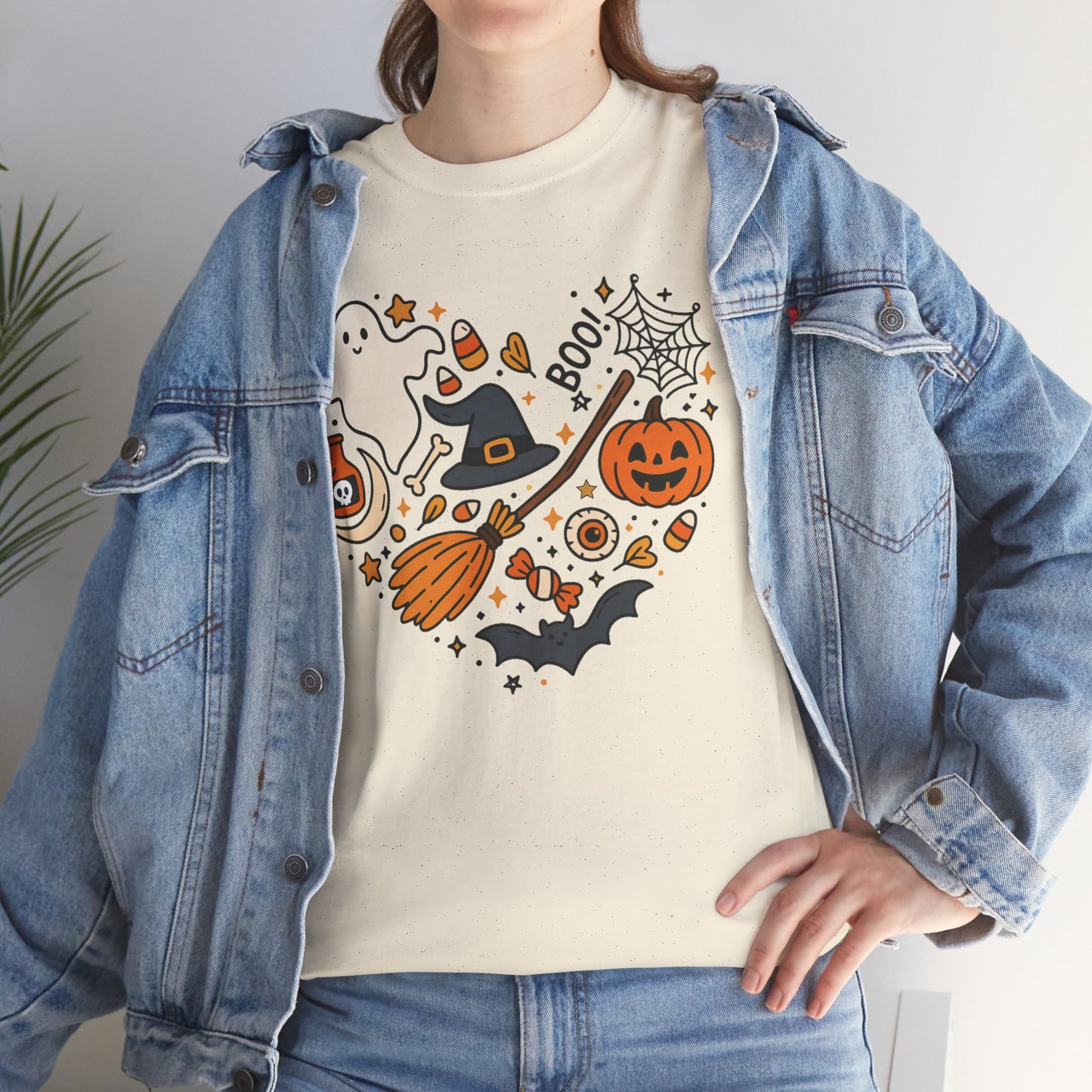 Spooky‑Sweet Halloween Heart Tee | Unisex Heavy Cotton Comfort for Trick‑or‑Treat & Fall Fun