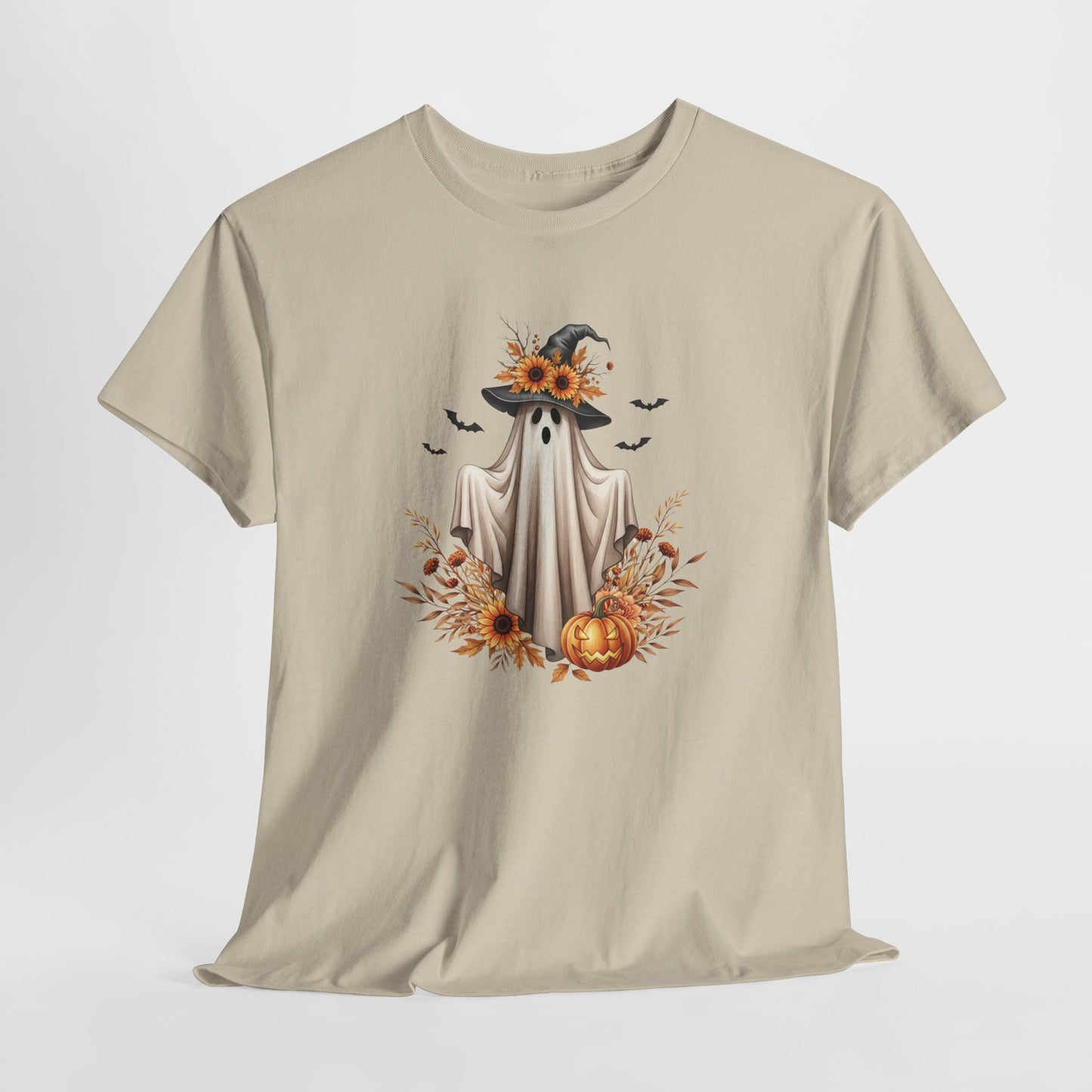 Halloween Ghost Tee – Spooky Autumn Unisex Shirt for Parties, Cozy Fall Days & Festive Fun