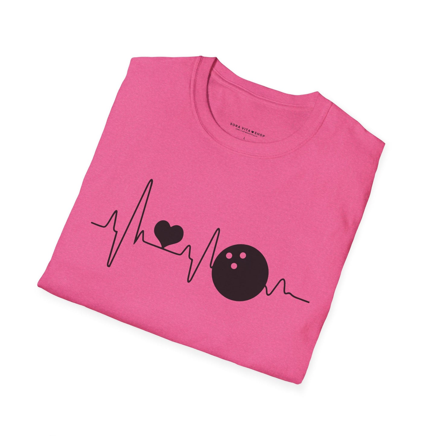Heartbeat Bowling Softstyle Tee – All‑Day Comfort, Game‑Day Energy, Perfect Gift for Bowlers & Alley Legends
