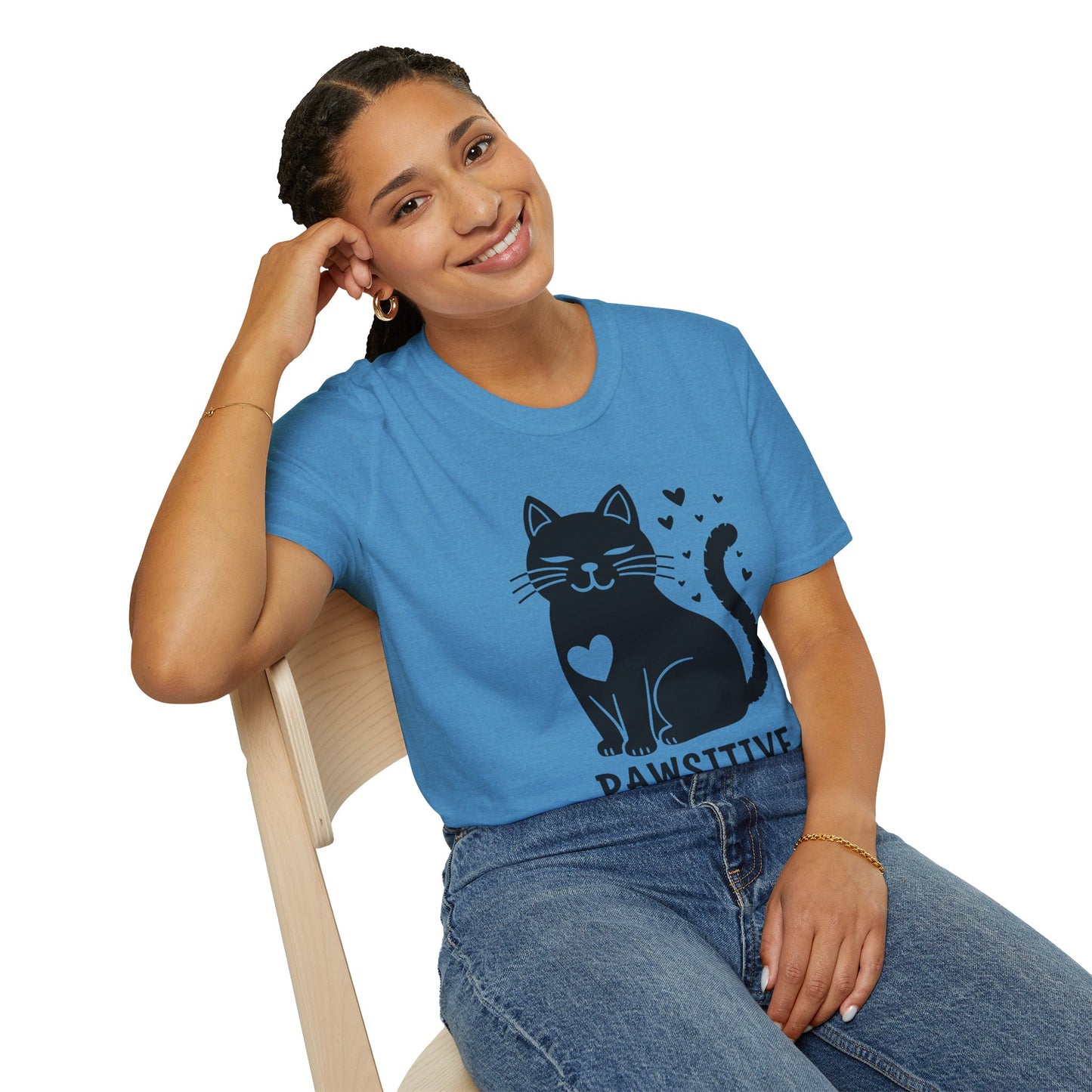 Pawsitive Cat Tee | Unisex Softstyle Comfort for Cat Lovers, Pet Advocates & Everyday Positivity