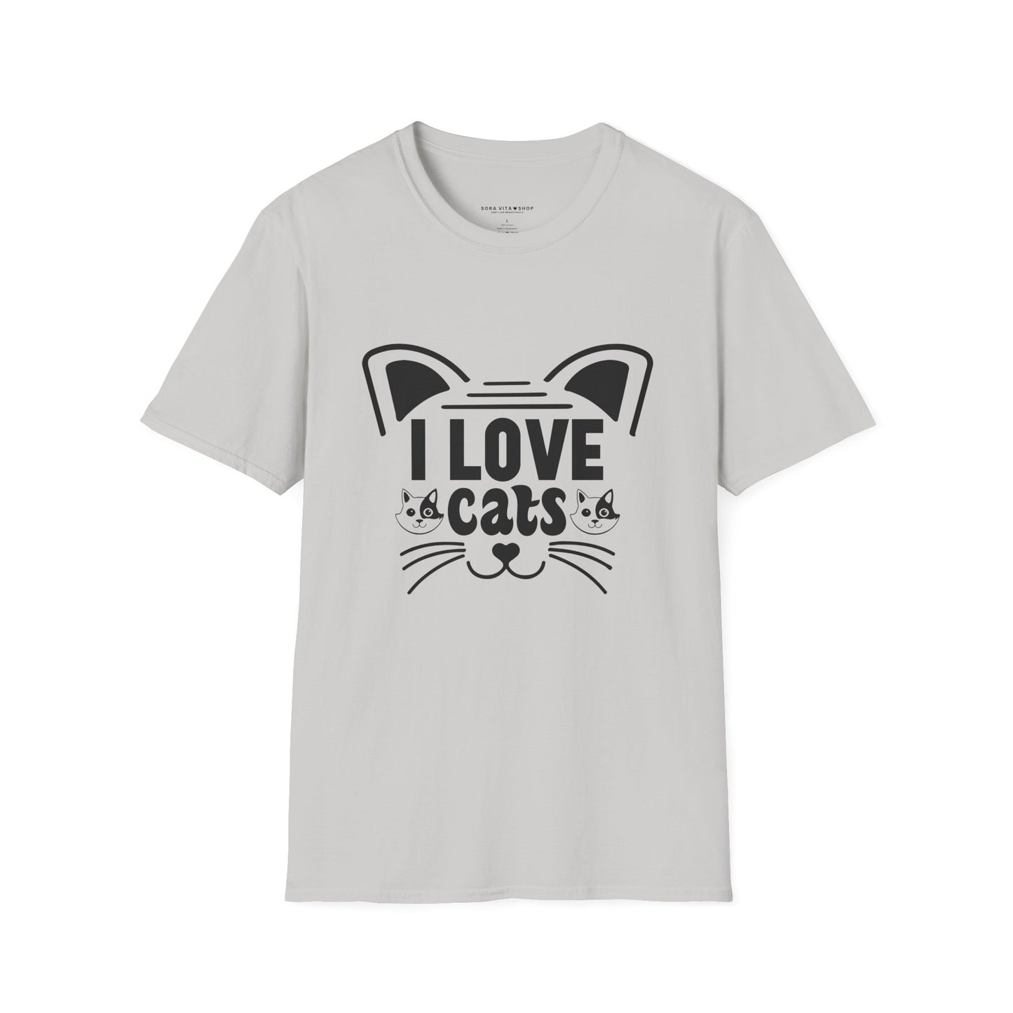 I LOVE Cats Tee | Softstyle Comfort for Pet Owners, Animal Lovers & Everyday Cat Joy