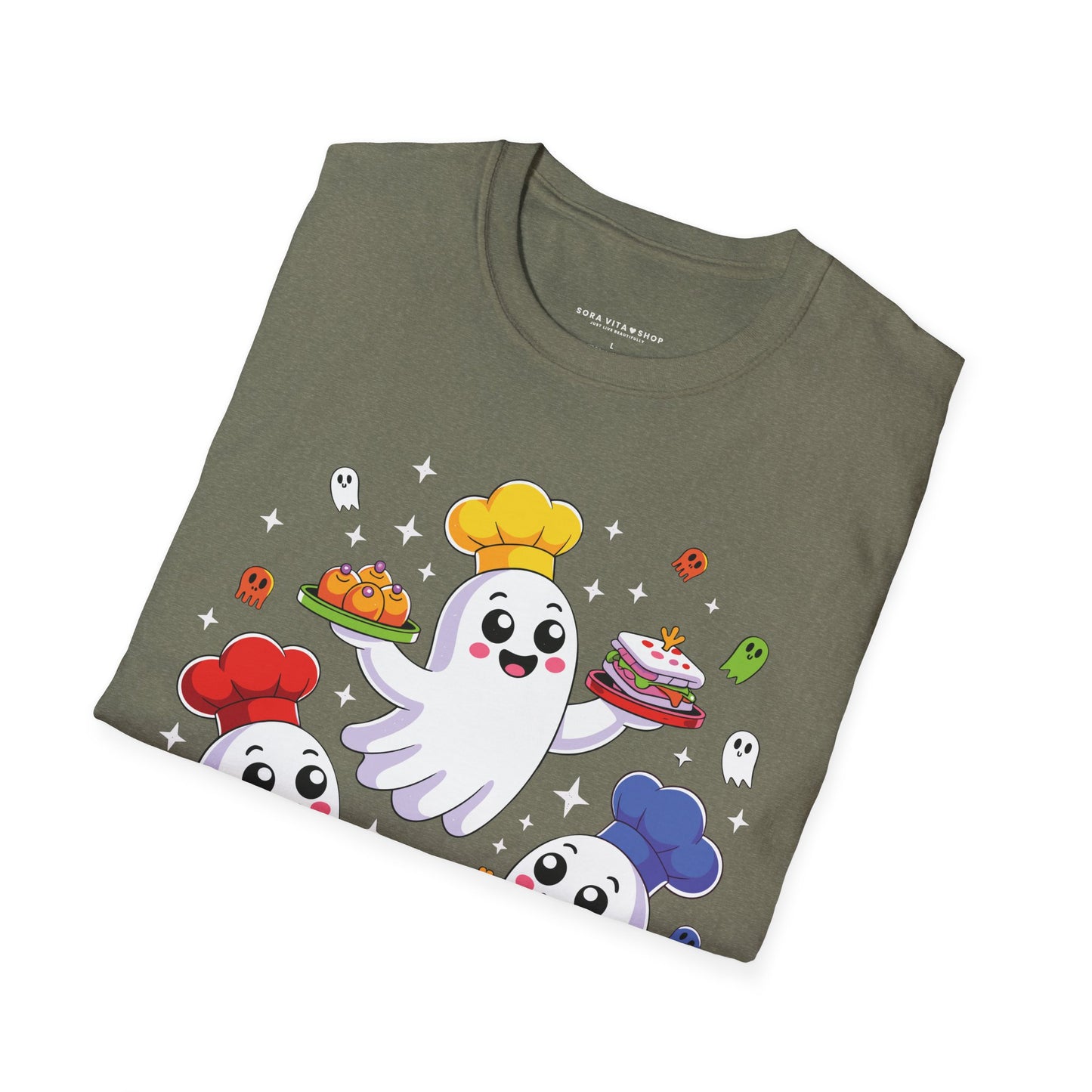 Ghostly Chefs Halloween Tee – Cute Spooky Kitchen Shirt for Foodie Fun & Costume Parties