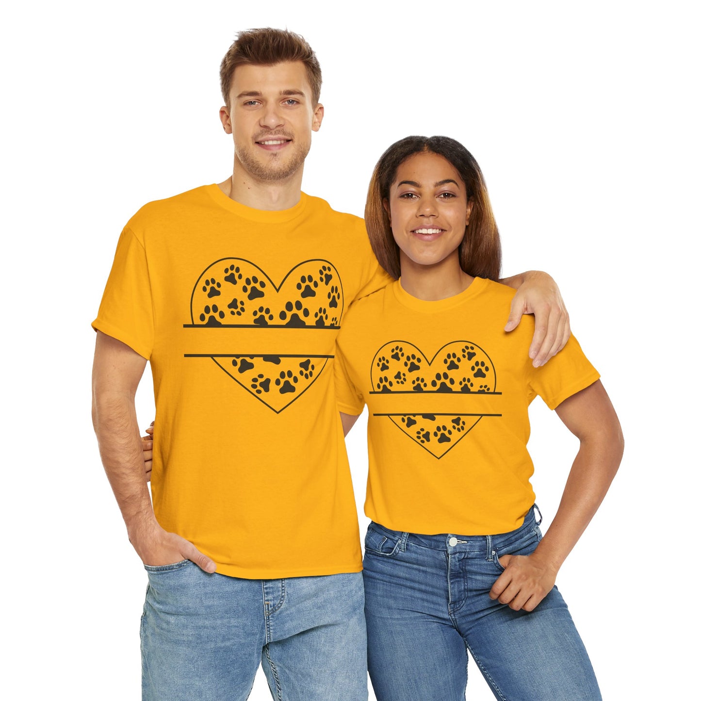 Paw Print Love Tee – Heart Paw Design Shirt for Proud Pet Parents, Dog Moms & Animal Lovers