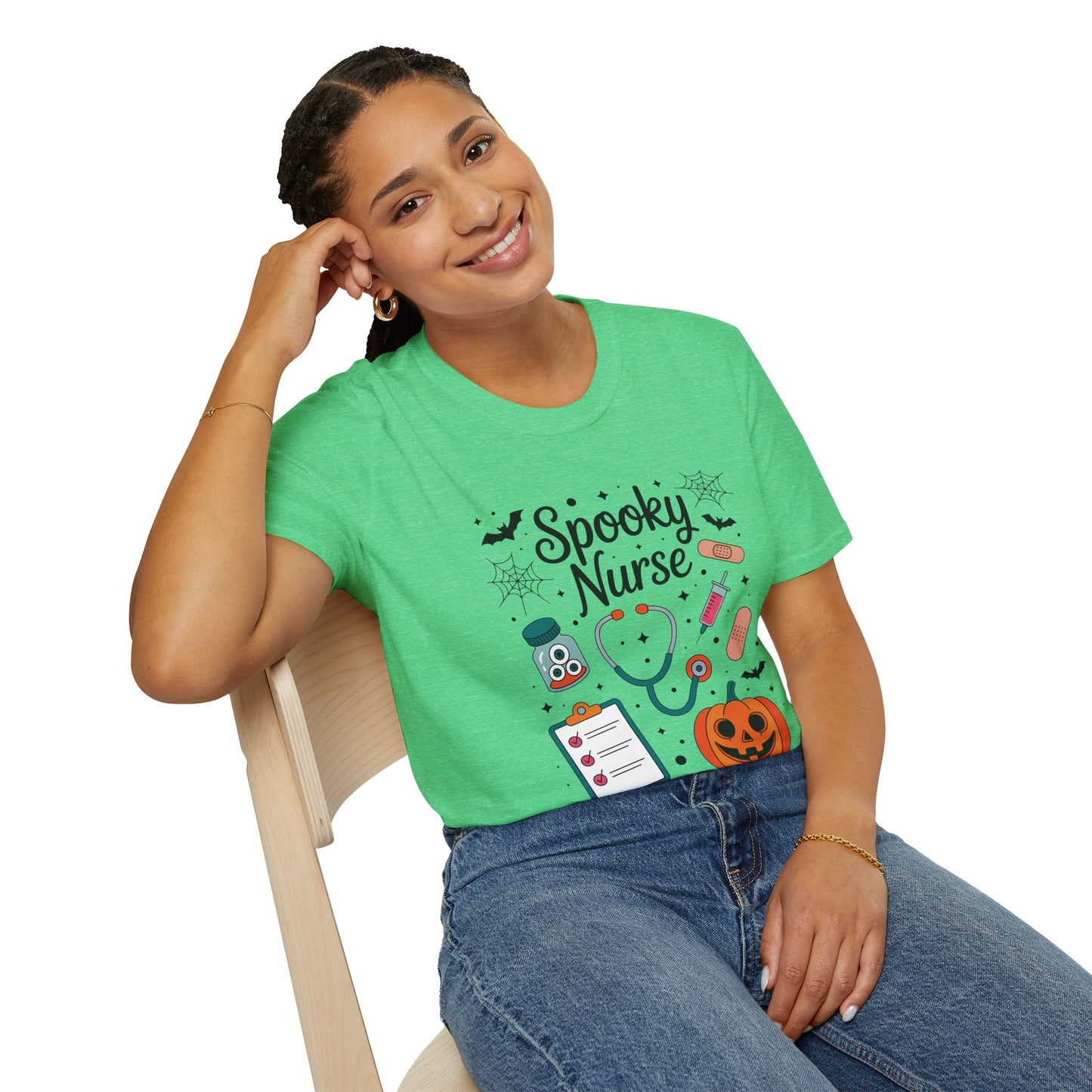Spooky Nurse Halloween Tee – Funny Medical Staff Shirt for Festive Fall Fun & Costume Parties