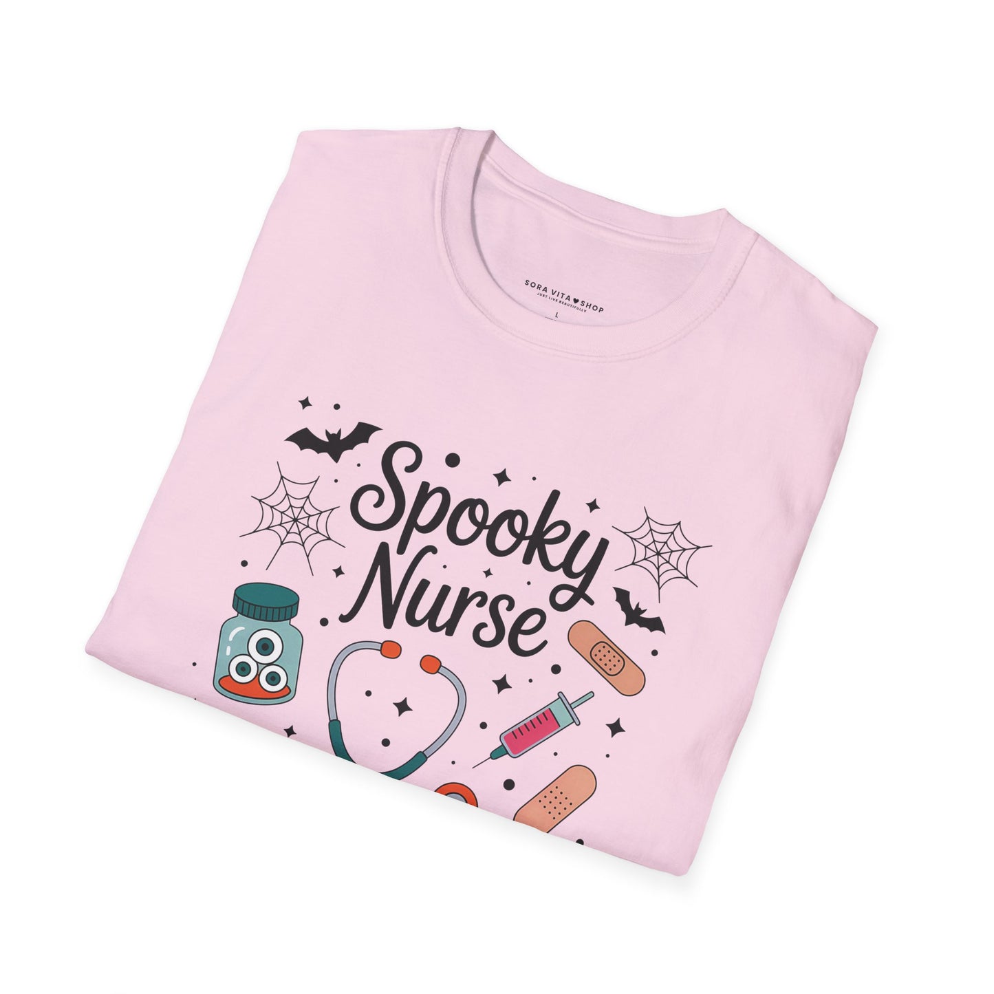Spooky Nurse Halloween Tee – Funny Medical Staff Shirt for Festive Fall Fun & Costume Parties