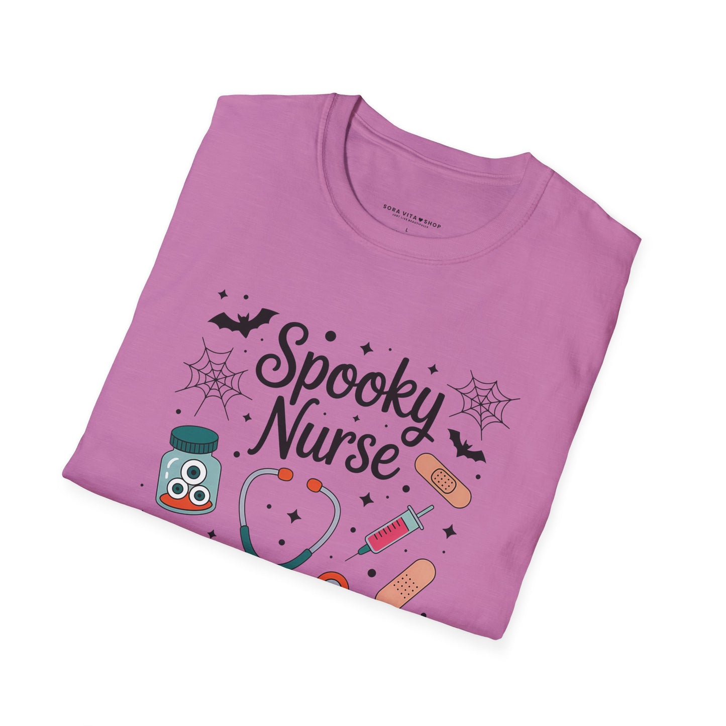 Spooky Nurse Halloween Tee – Funny Medical Staff Shirt for Festive Fall Fun & Costume Parties