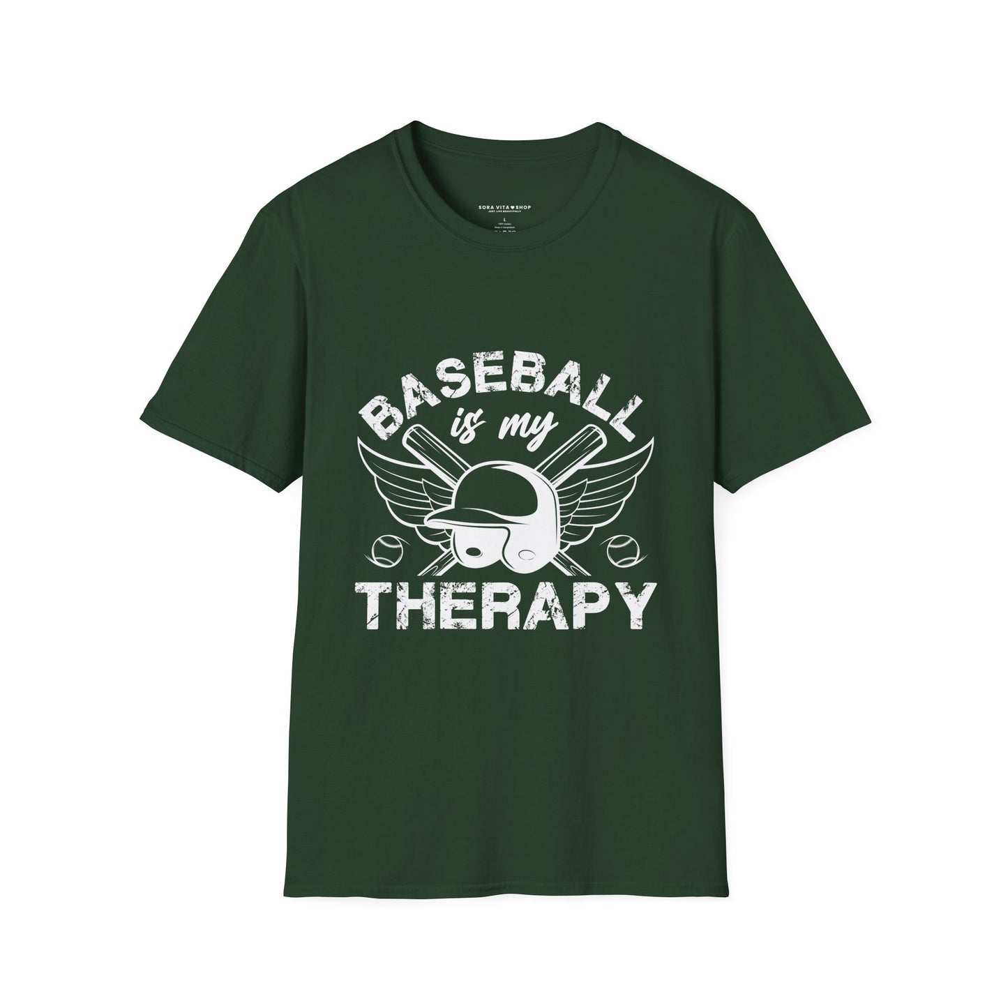 Baseball Therapy Softstyle Tee – All‑Day Comfort, Game‑Day Energy, Perfect Gift for Baseball Lovers