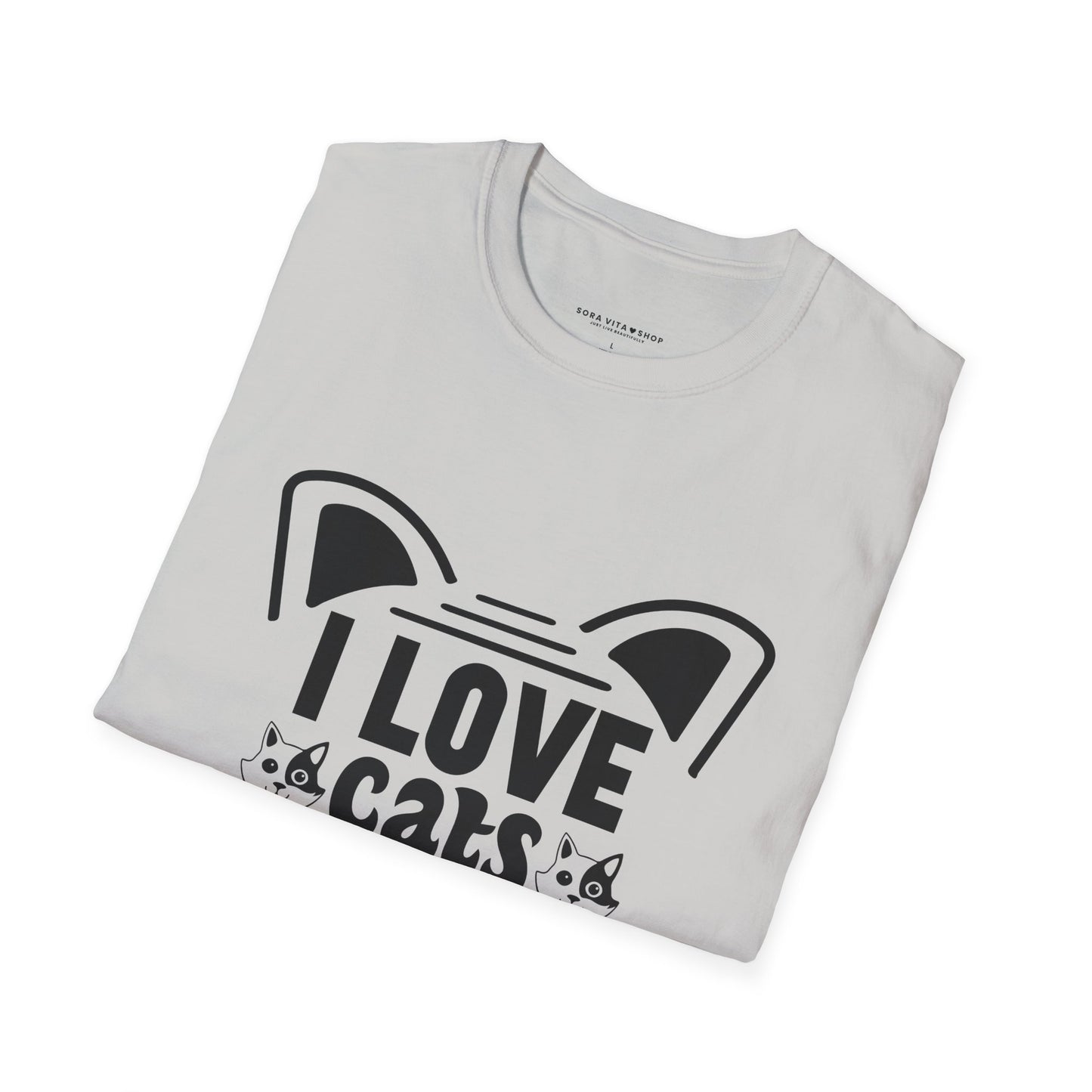 I LOVE Cats Tee | Softstyle Comfort for Pet Owners, Animal Lovers & Everyday Cat Joy