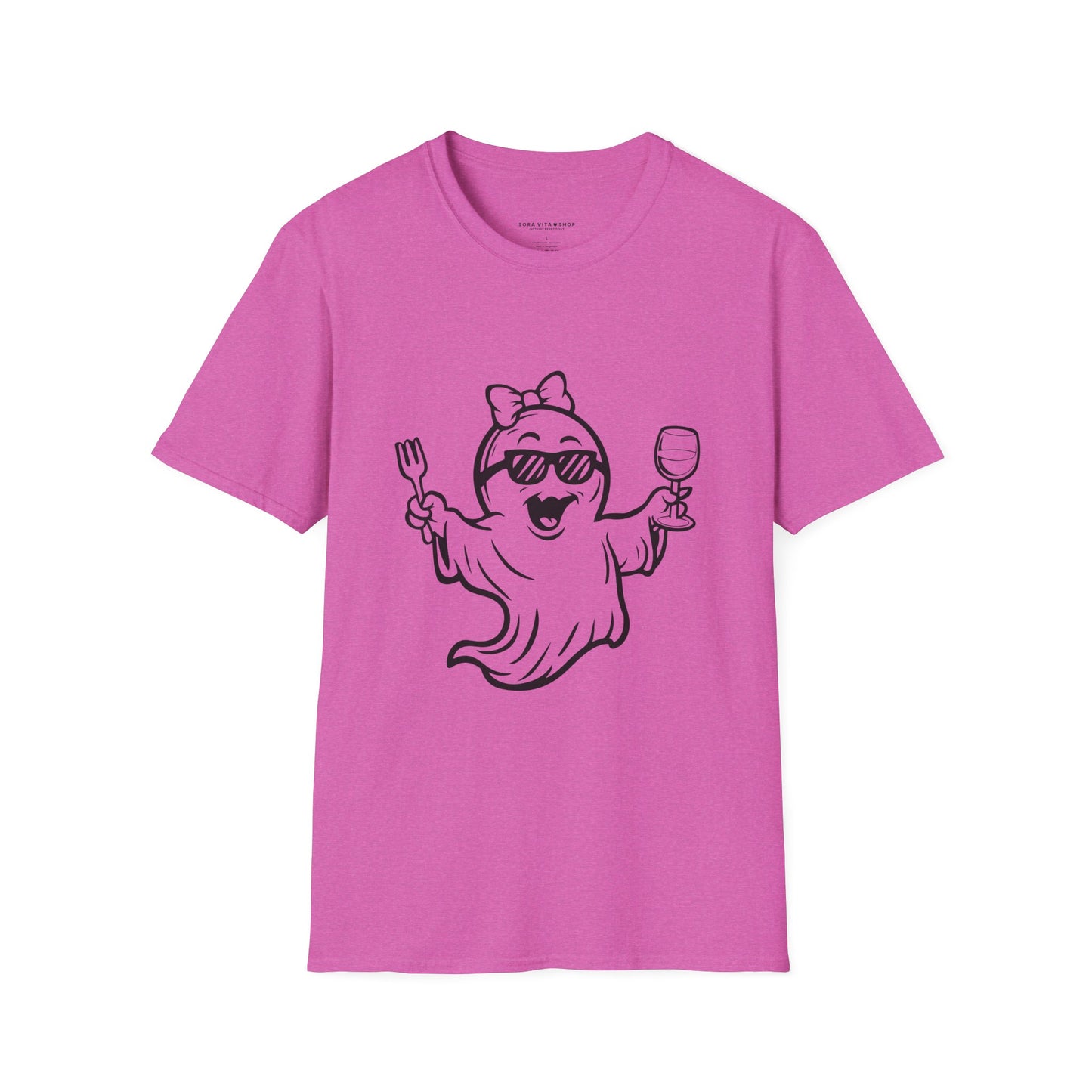 Ghostly Wine Lover Tee – Funny Halloween & Party Shirt for Spooky Wine Fans