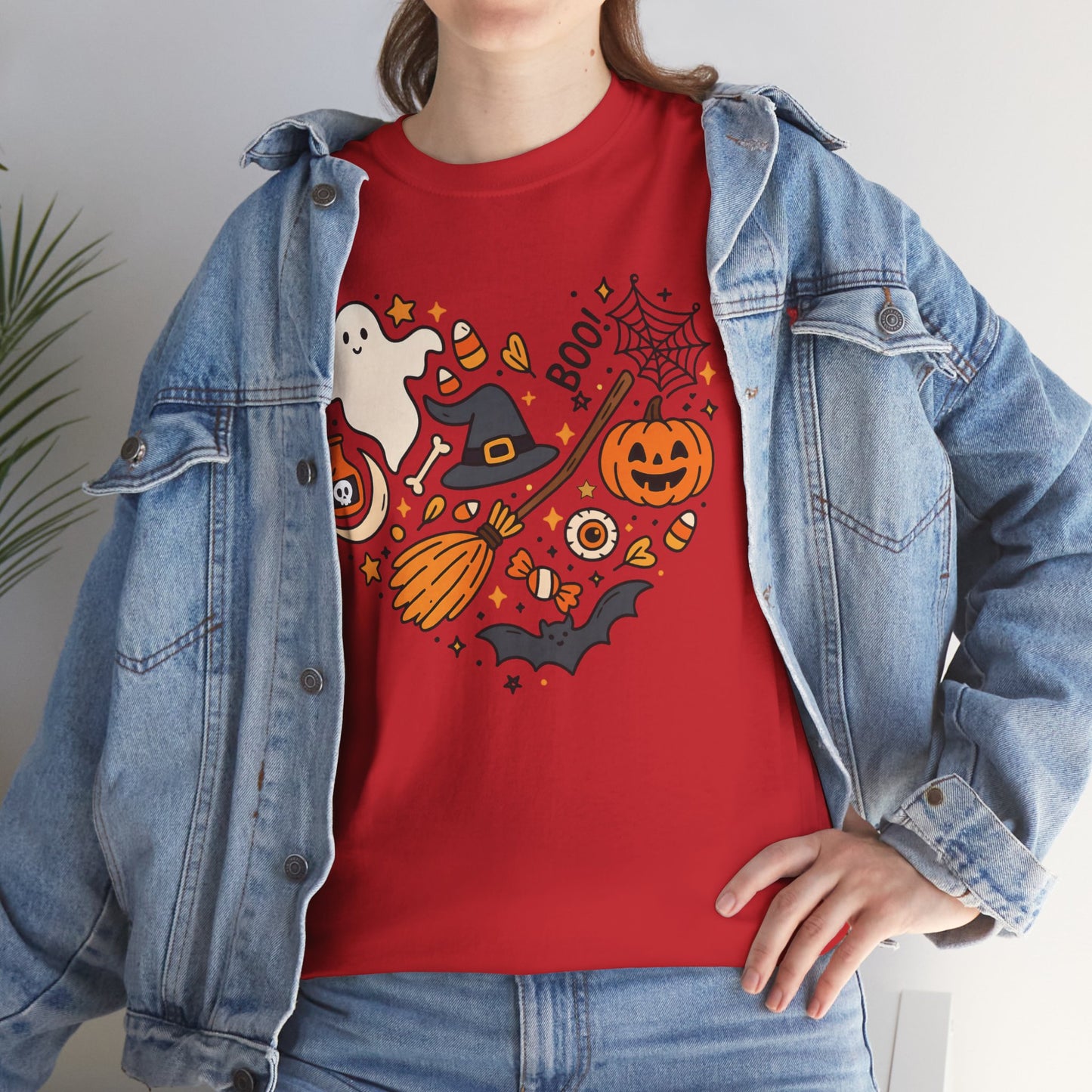 Spooky‑Sweet Halloween Heart Tee | Unisex Heavy Cotton Comfort for Trick‑or‑Treat & Fall Fun