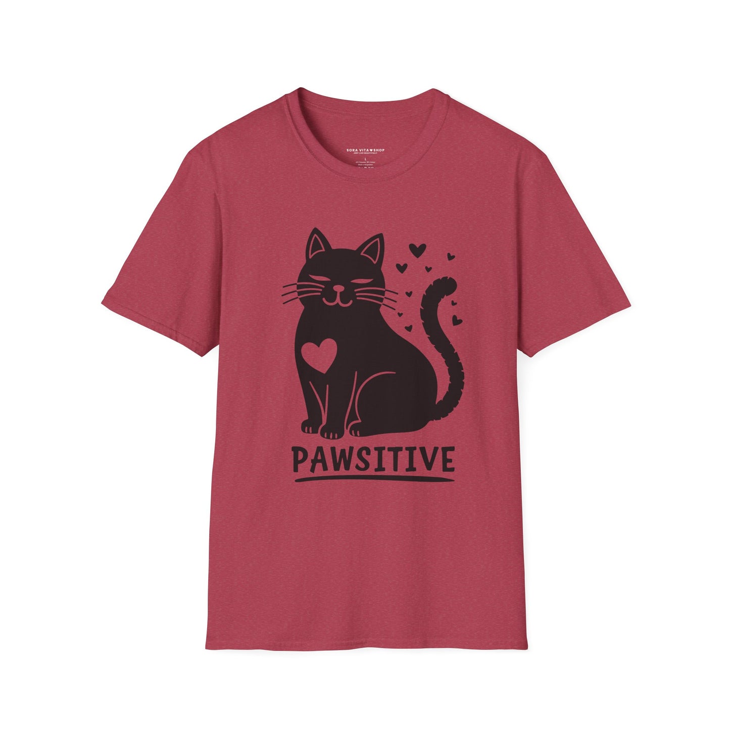 Pawsitive Cat Tee | Unisex Softstyle Comfort for Cat Lovers, Pet Advocates & Everyday Positivity