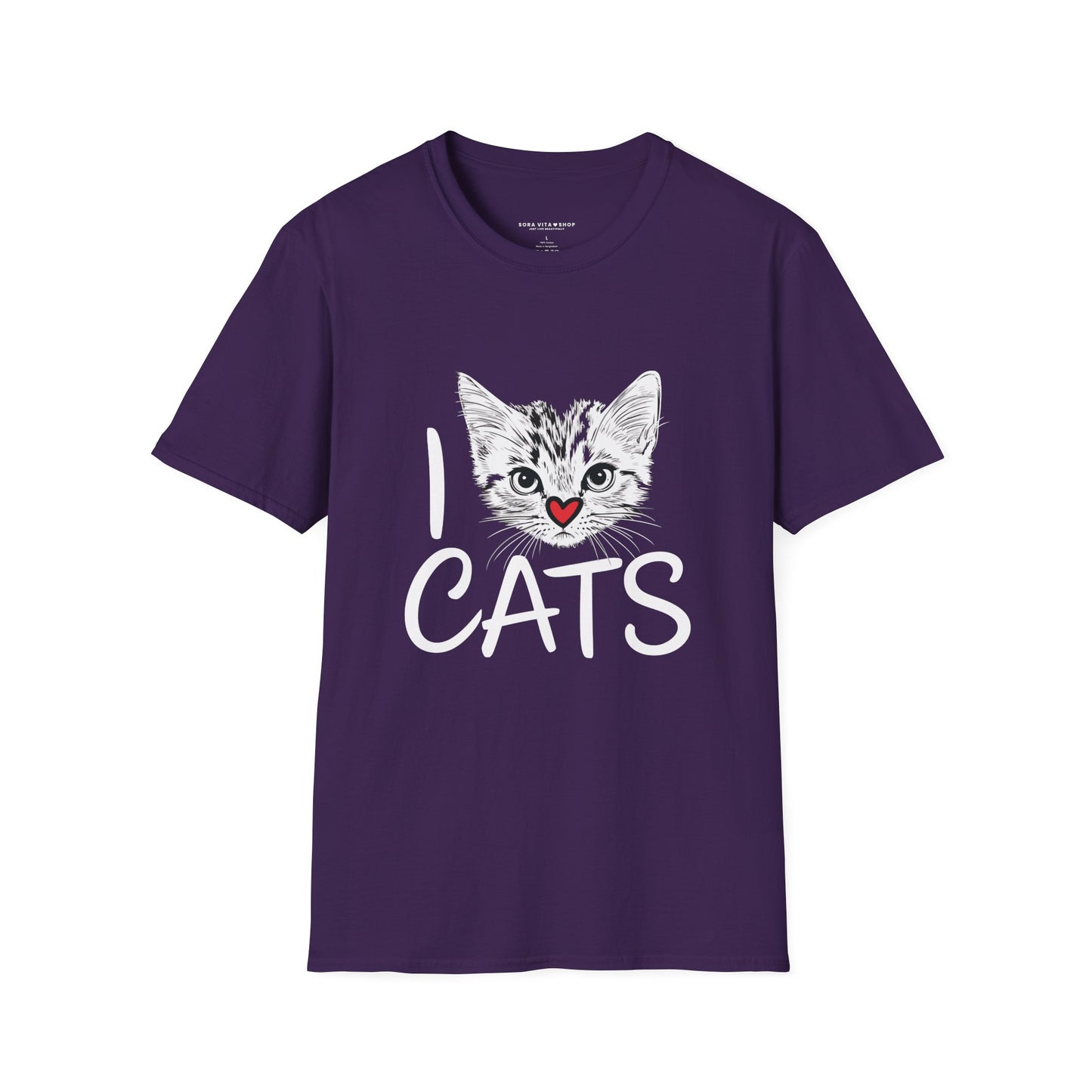 I CATS Funny Tee | Softstyle Comfort for Cat Lovers, Pet Owners & Everyday Durability