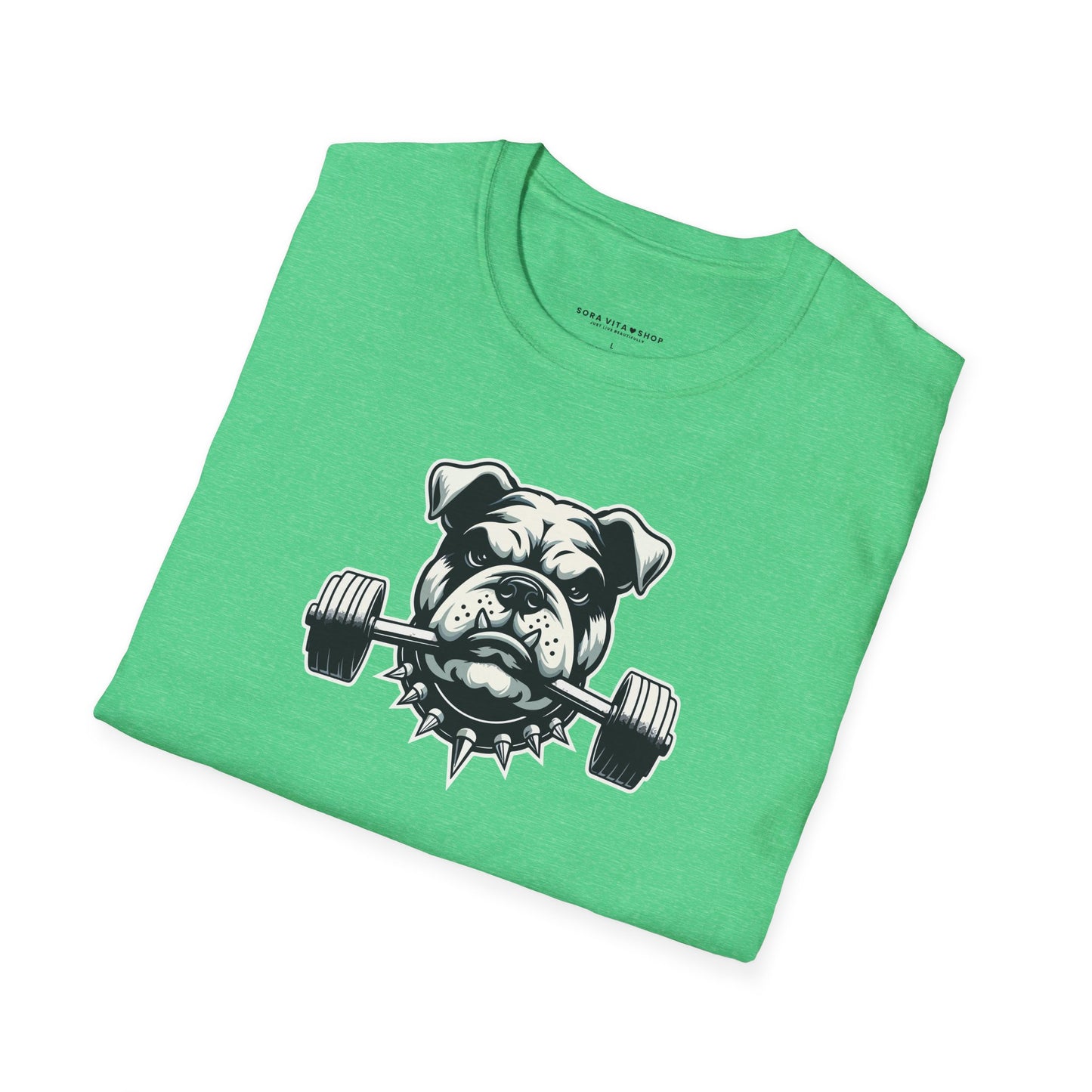 Fitness Bulldog Tee | Unisex Softstyle Comfort for Dog Lovers, Gym Warriors & Everyday Style
