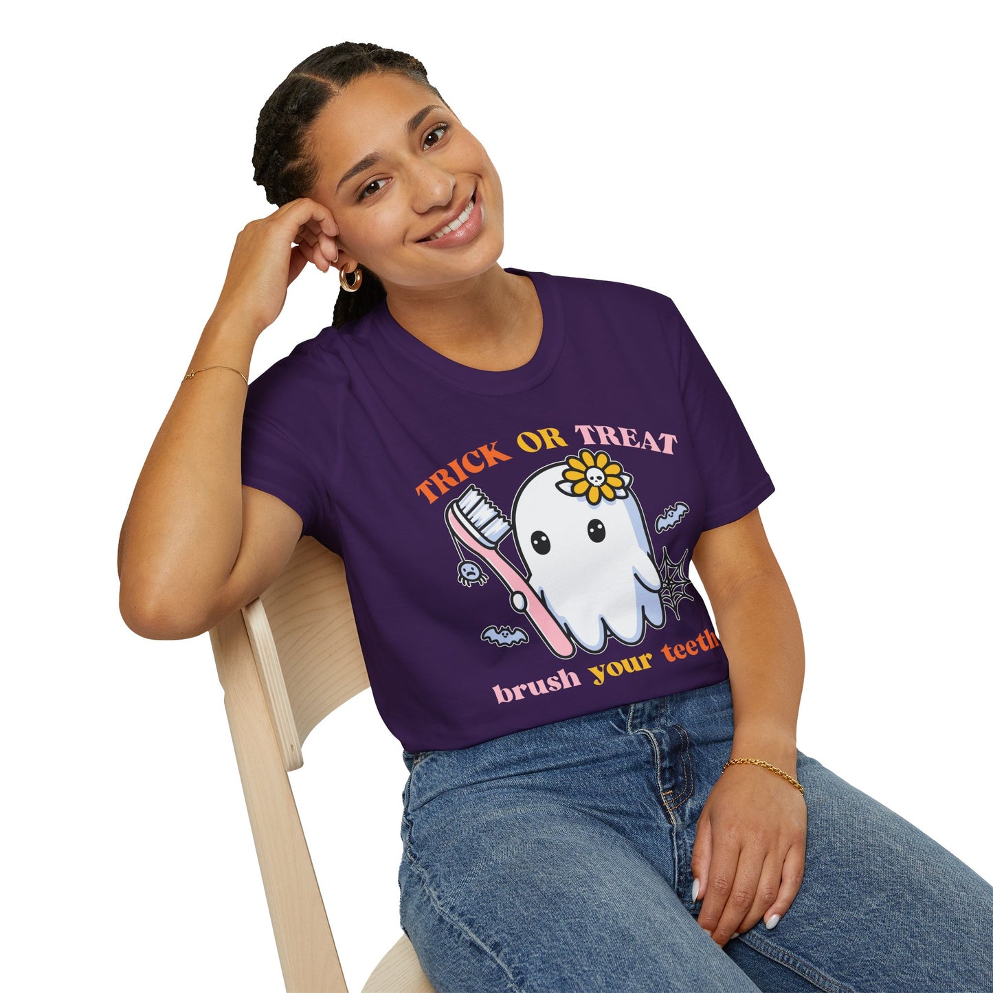 Halloween Tooth Care Ghost Tee – Fun Spooky Season Shirt for Kids & Adults, Trick‑or‑Treat & Party Ready