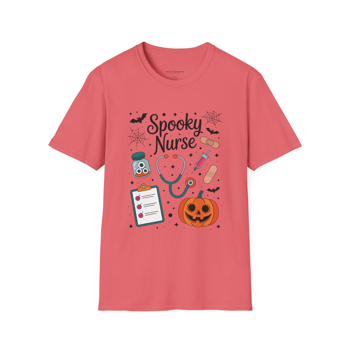 Spooky Nurse Halloween Tee – Funny Medical Staff Shirt for Festive Fall Fun & Costume Parties