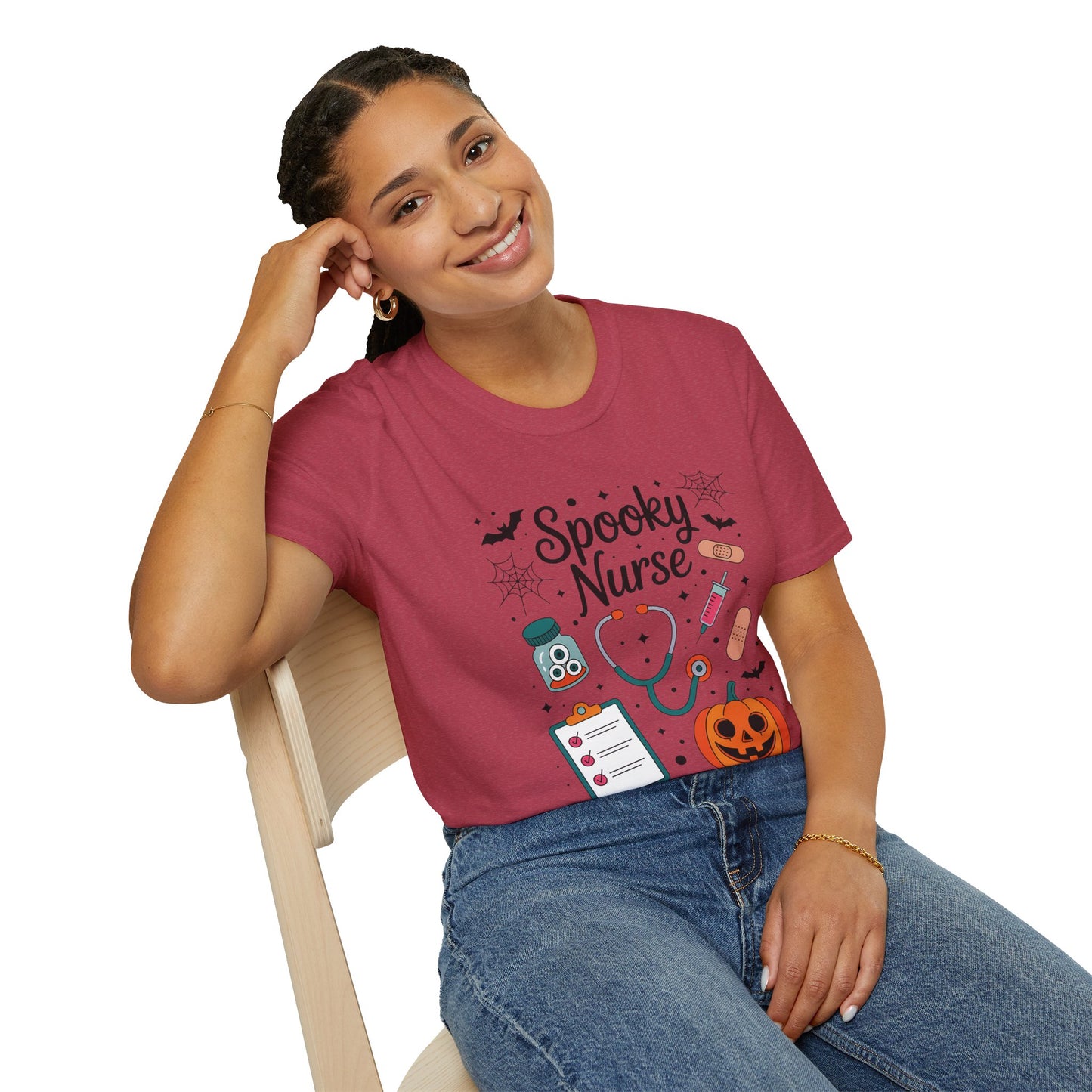 Spooky Nurse Halloween Tee – Funny Medical Staff Shirt for Festive Fall Fun & Costume Parties