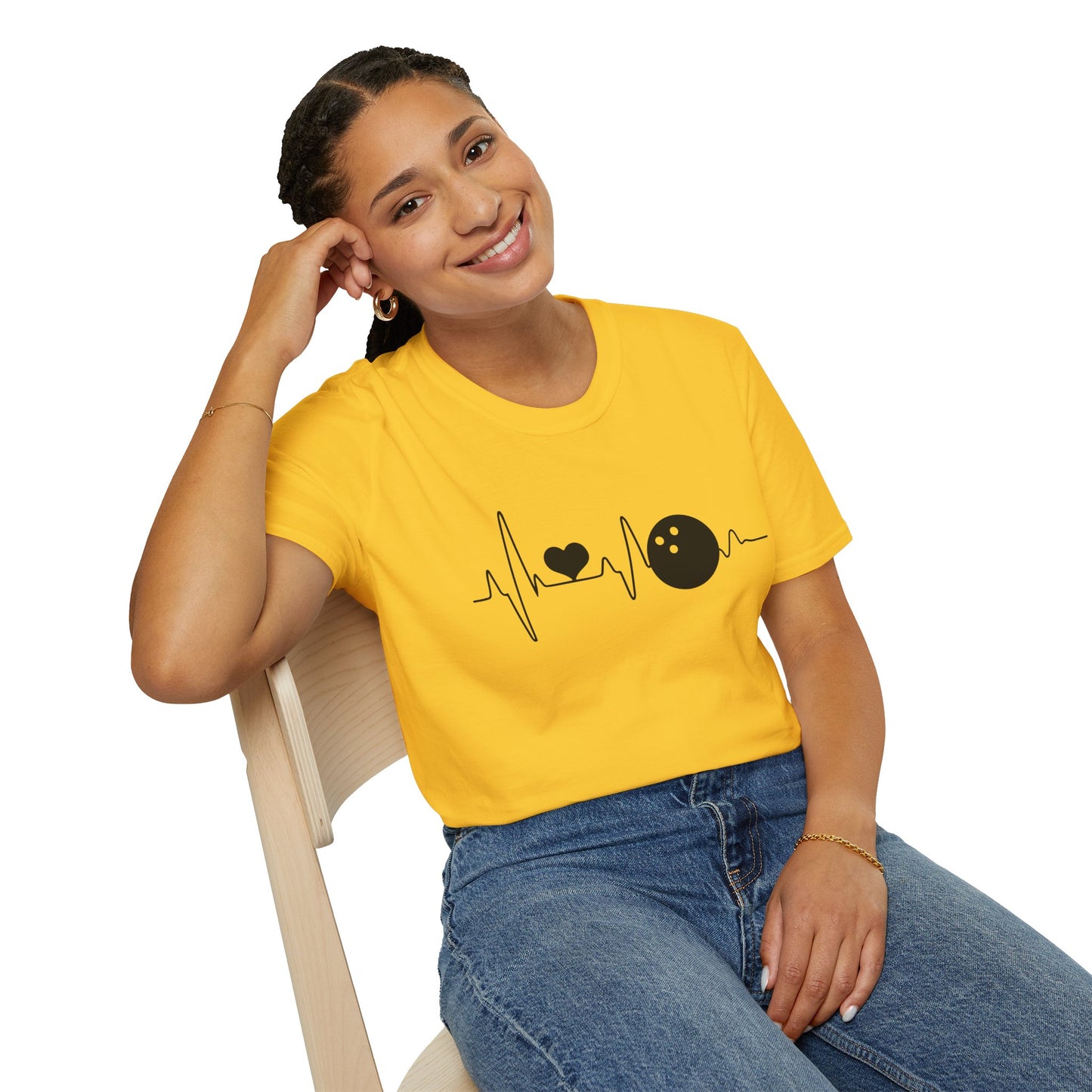 Heartbeat Bowling Softstyle Tee – All‑Day Comfort, Game‑Day Energy, Perfect Gift for Bowlers & Alley Legends