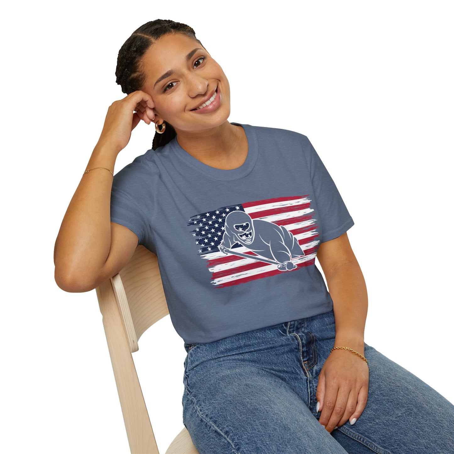 American Flag Billiards Tee – Fall‑Ready Comfort, Game‑Day Energy