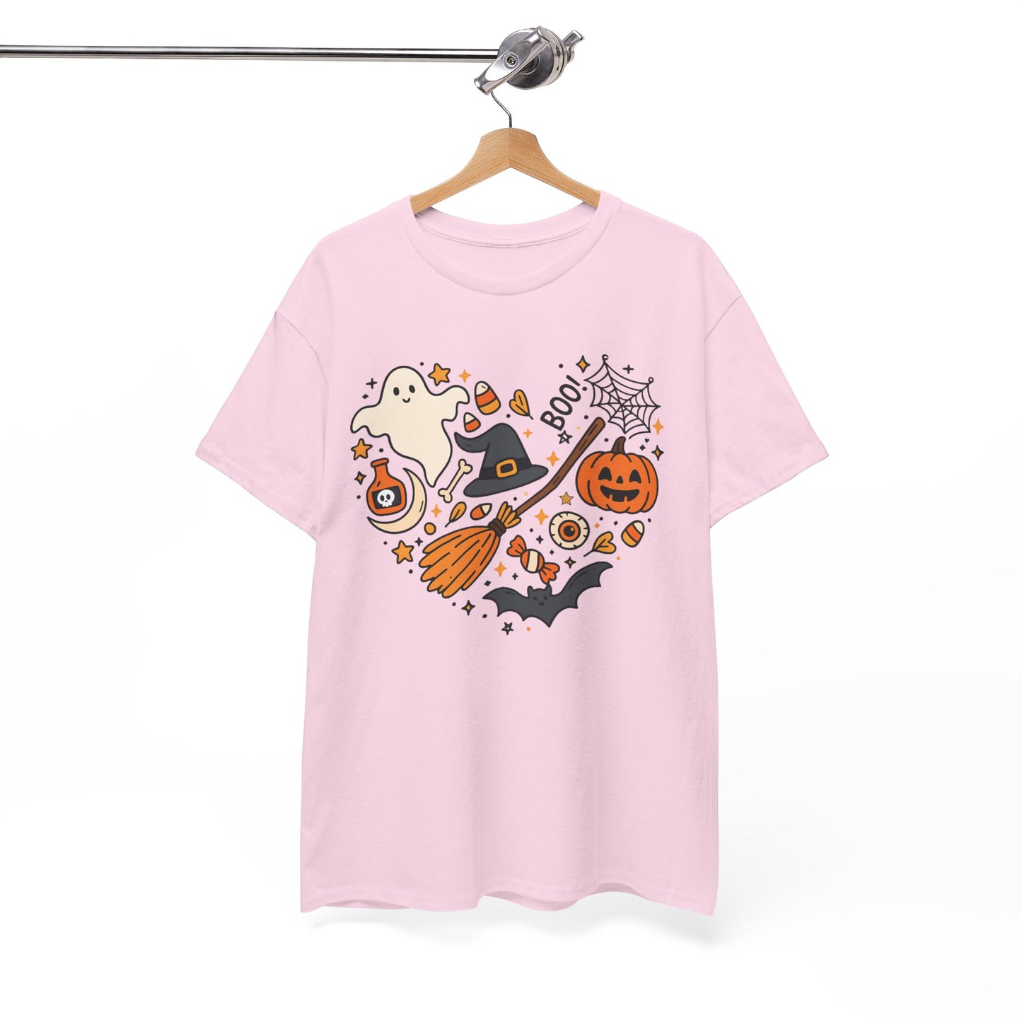 Spooky‑Sweet Halloween Heart Tee | Unisex Heavy Cotton Comfort for Trick‑or‑Treat & Fall Fun