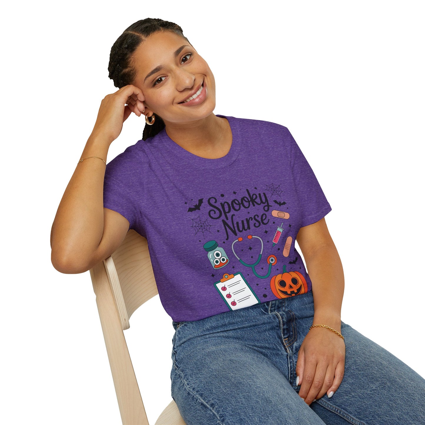Spooky Nurse Halloween Tee – Funny Medical Staff Shirt for Festive Fall Fun & Costume Parties