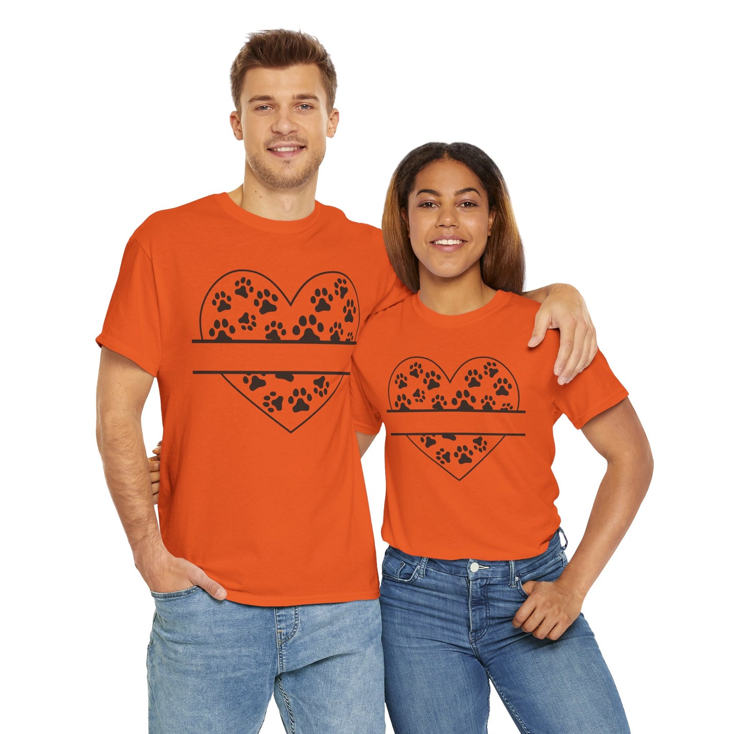 Paw Print Love Tee – Heart Paw Design Shirt for Proud Pet Parents, Dog Moms & Animal Lovers