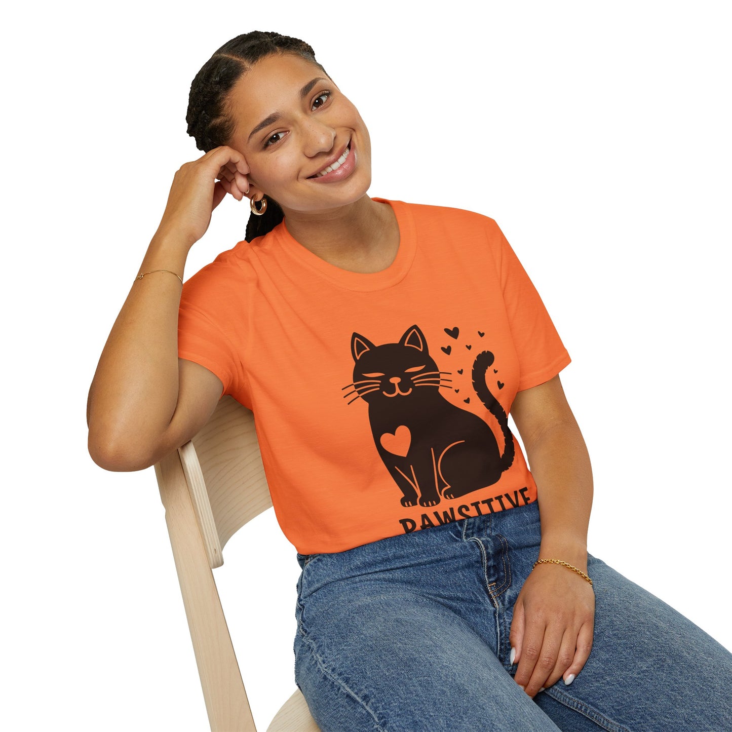 Pawsitive Cat Tee | Unisex Softstyle Comfort for Cat Lovers, Pet Advocates & Everyday Positivity