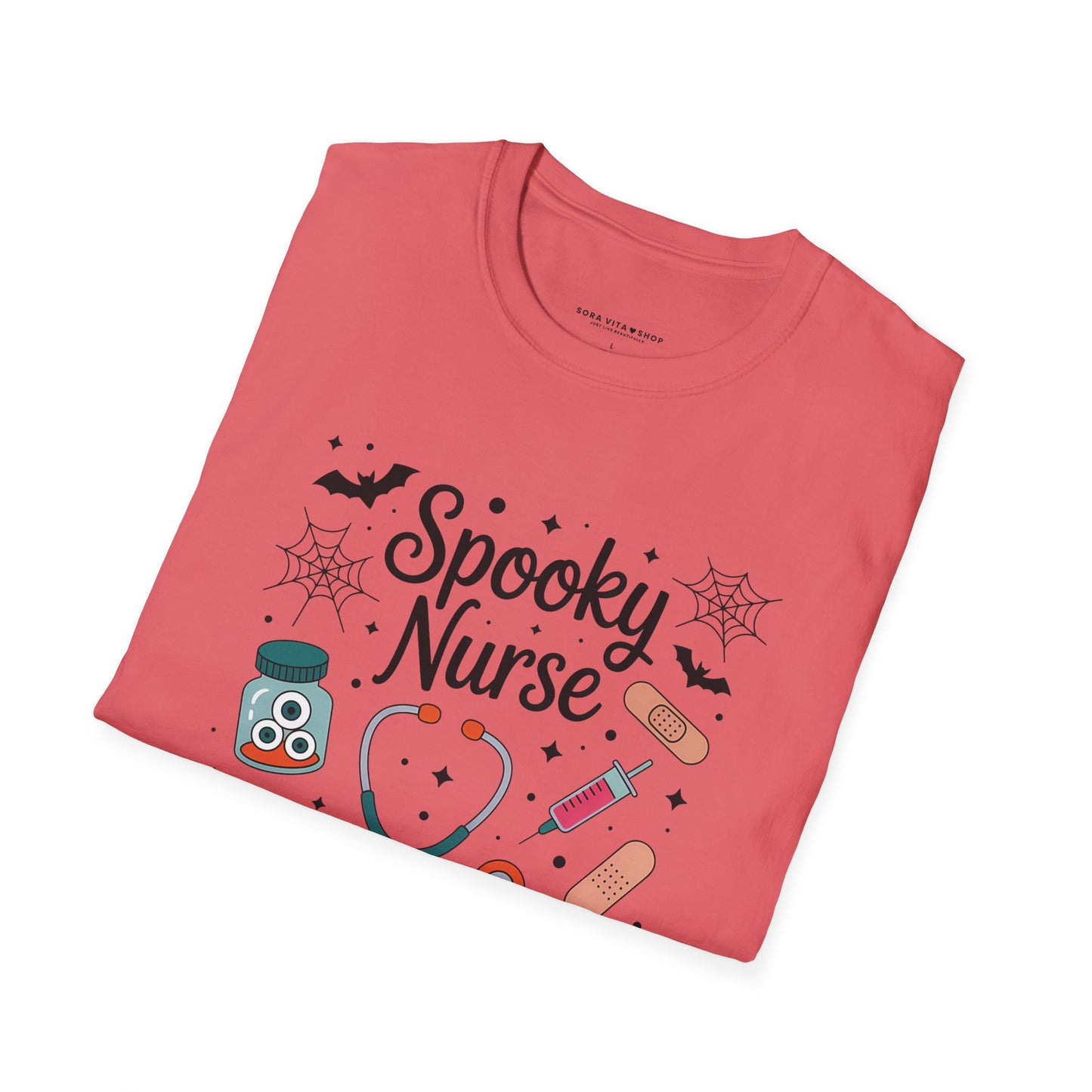 Spooky Nurse Halloween Tee – Funny Medical Staff Shirt for Festive Fall Fun & Costume Parties