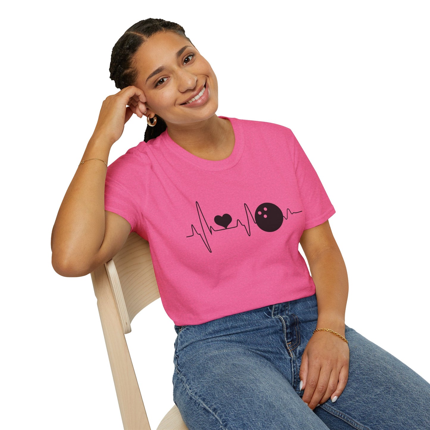 Heartbeat Bowling Softstyle Tee – All‑Day Comfort, Game‑Day Energy, Perfect Gift for Bowlers & Alley Legends