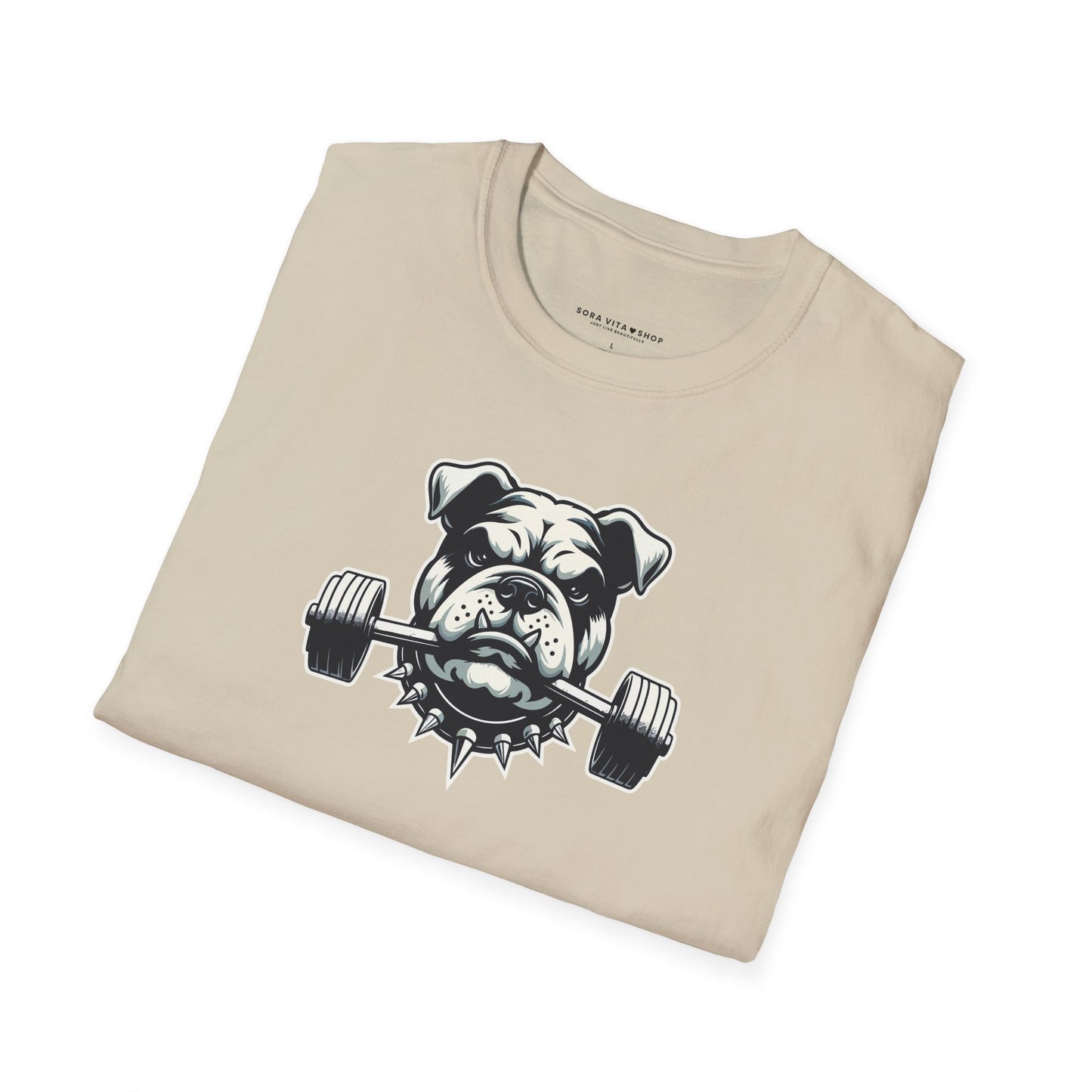 Fitness Bulldog Tee | Unisex Softstyle Comfort for Dog Lovers, Gym Warriors & Everyday Style