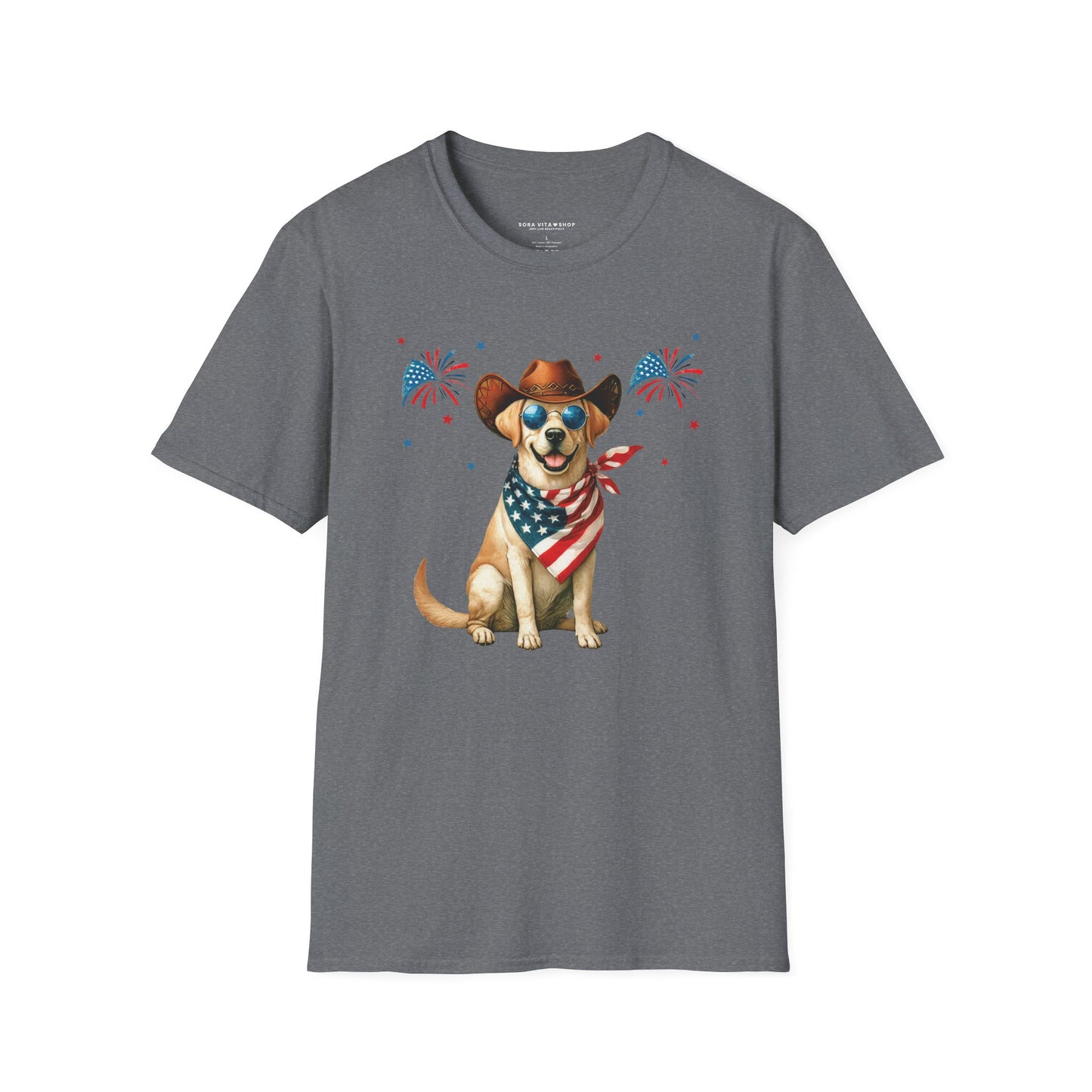 Patriotic Dog Tee | Softstyle Comfort for Dog Lovers, Print‑Perfect Finish & Everyday Wear