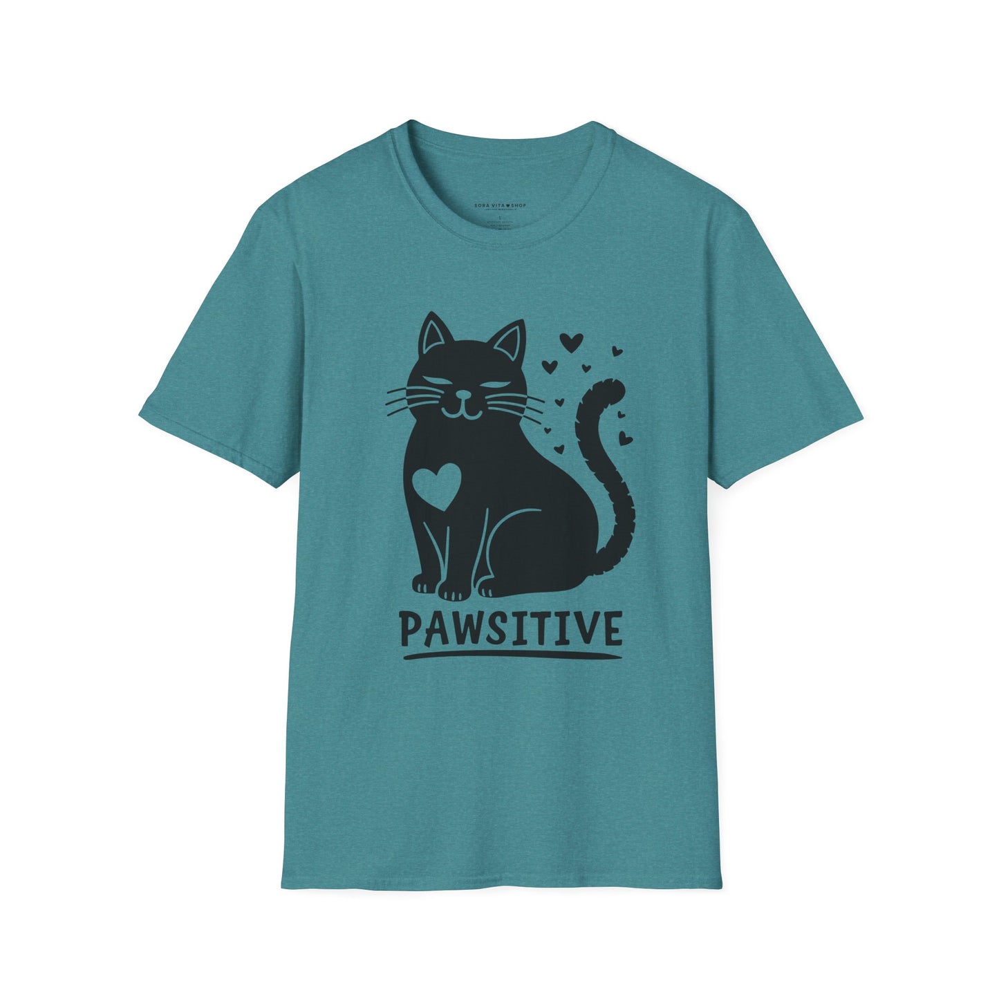Pawsitive Cat Tee | Unisex Softstyle Comfort for Cat Lovers, Pet Advocates & Everyday Positivity