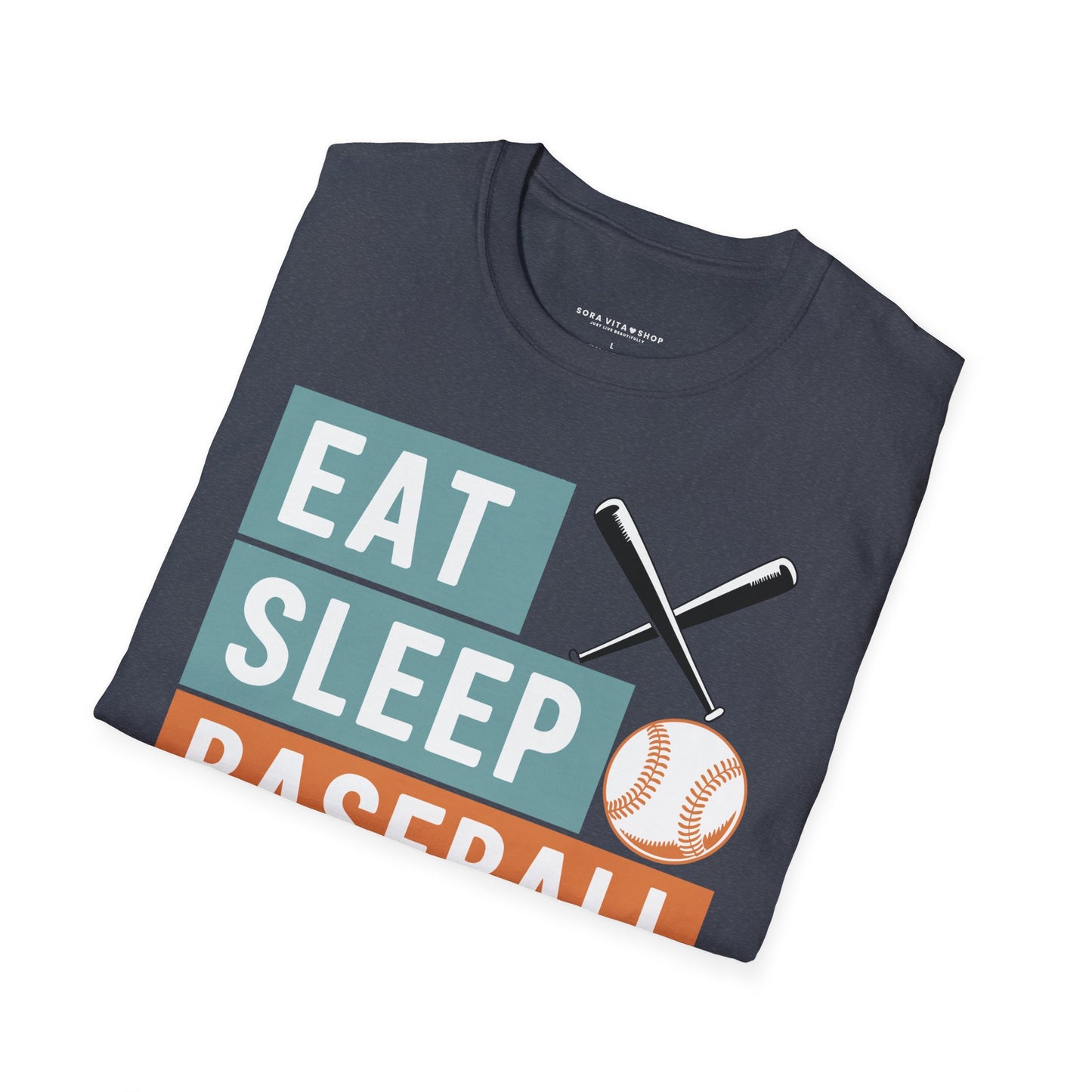 Eat Sleep Baseball Repeat T‑Shirt – Funny Baseball Lover Tee for Game Days, Players & Fans