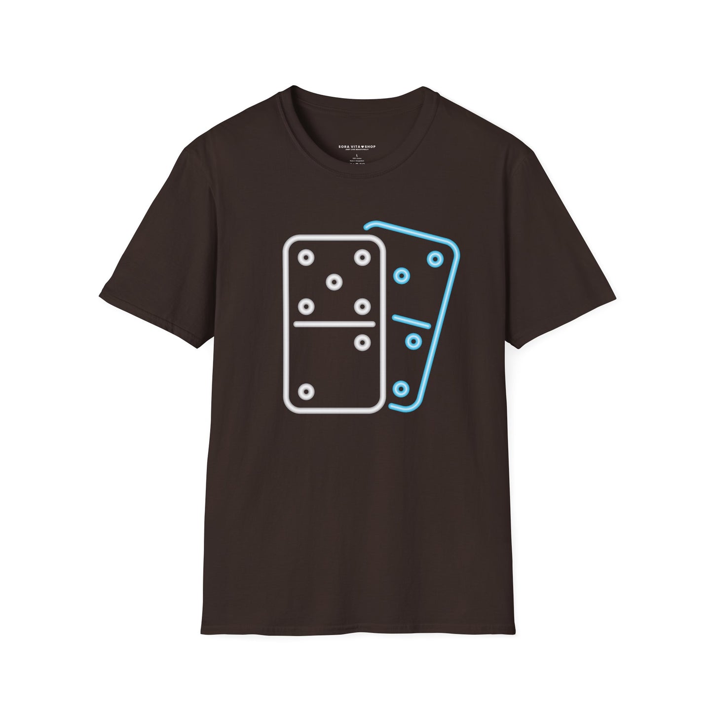 Domino Game Night T‑Shirt Unisex Softstyle Tee | Fun Casual Wear for Gamers, Family Nights & Fall Style