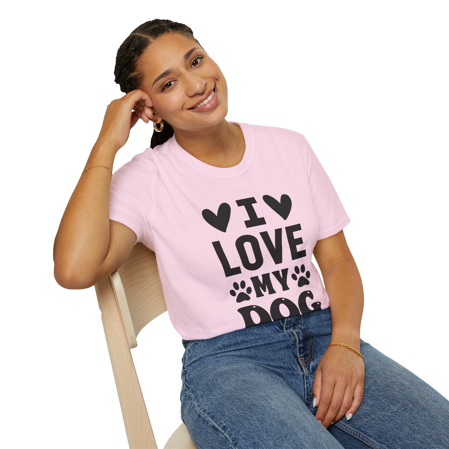 I Love My Dog Softstyle Tee | Unisex Comfort for Pet Parents, Dog Moms & Everyday Animal Lovers