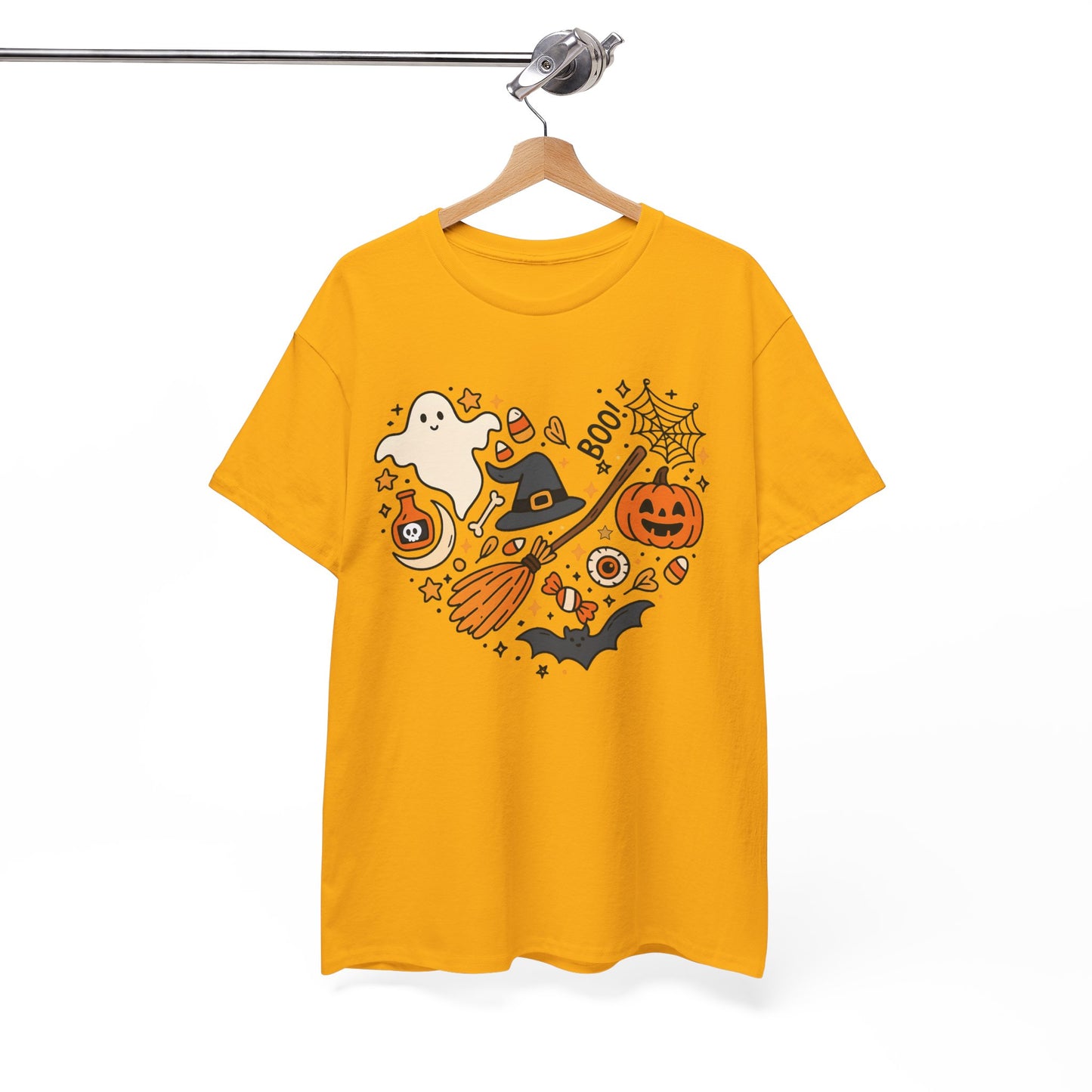 Spooky‑Sweet Halloween Heart Tee | Unisex Heavy Cotton Comfort for Trick‑or‑Treat & Fall Fun