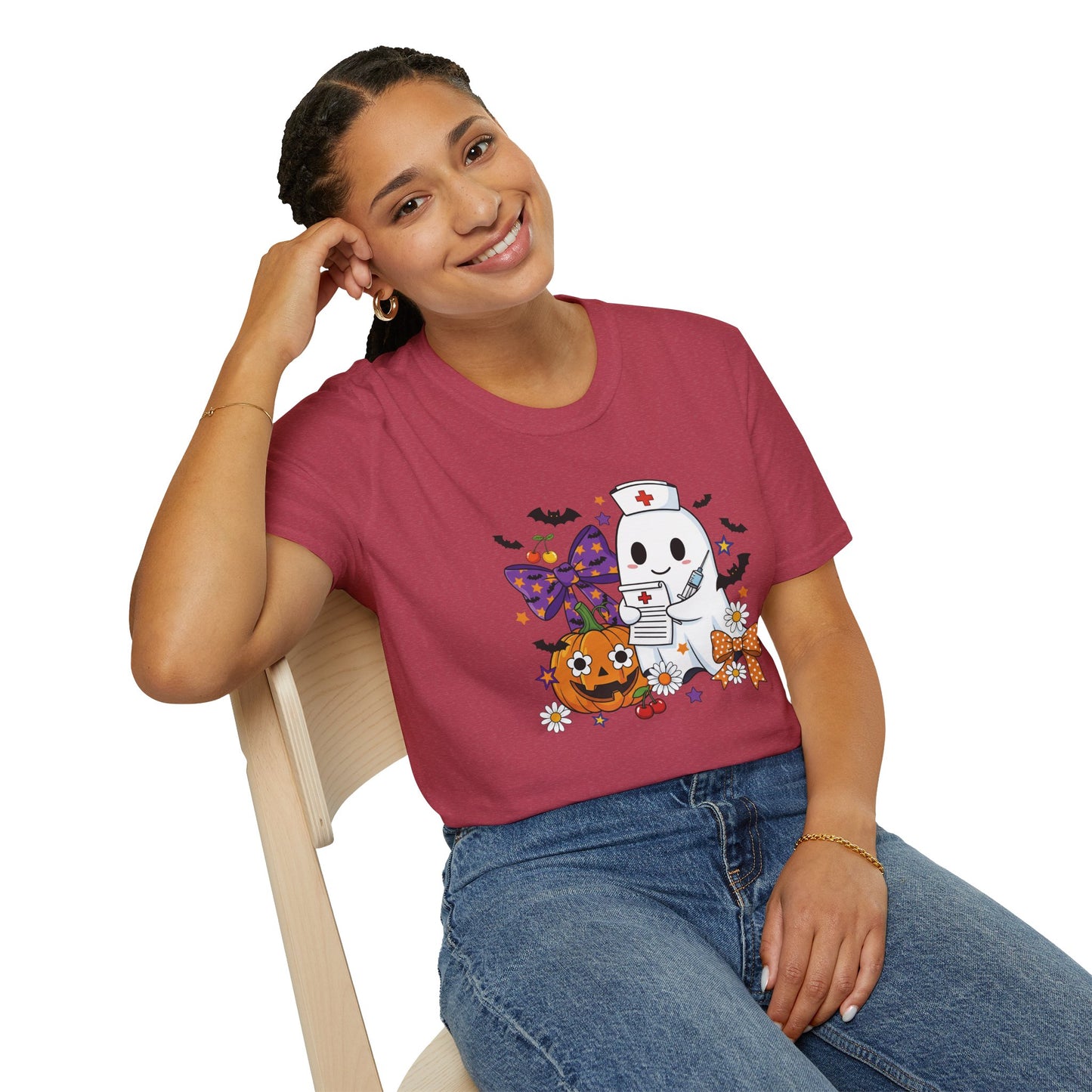 Halloween Ghost Tee – Cute & Spooky Unisex Shirt for Trick‑or‑Treat Fun and Fall Festivities